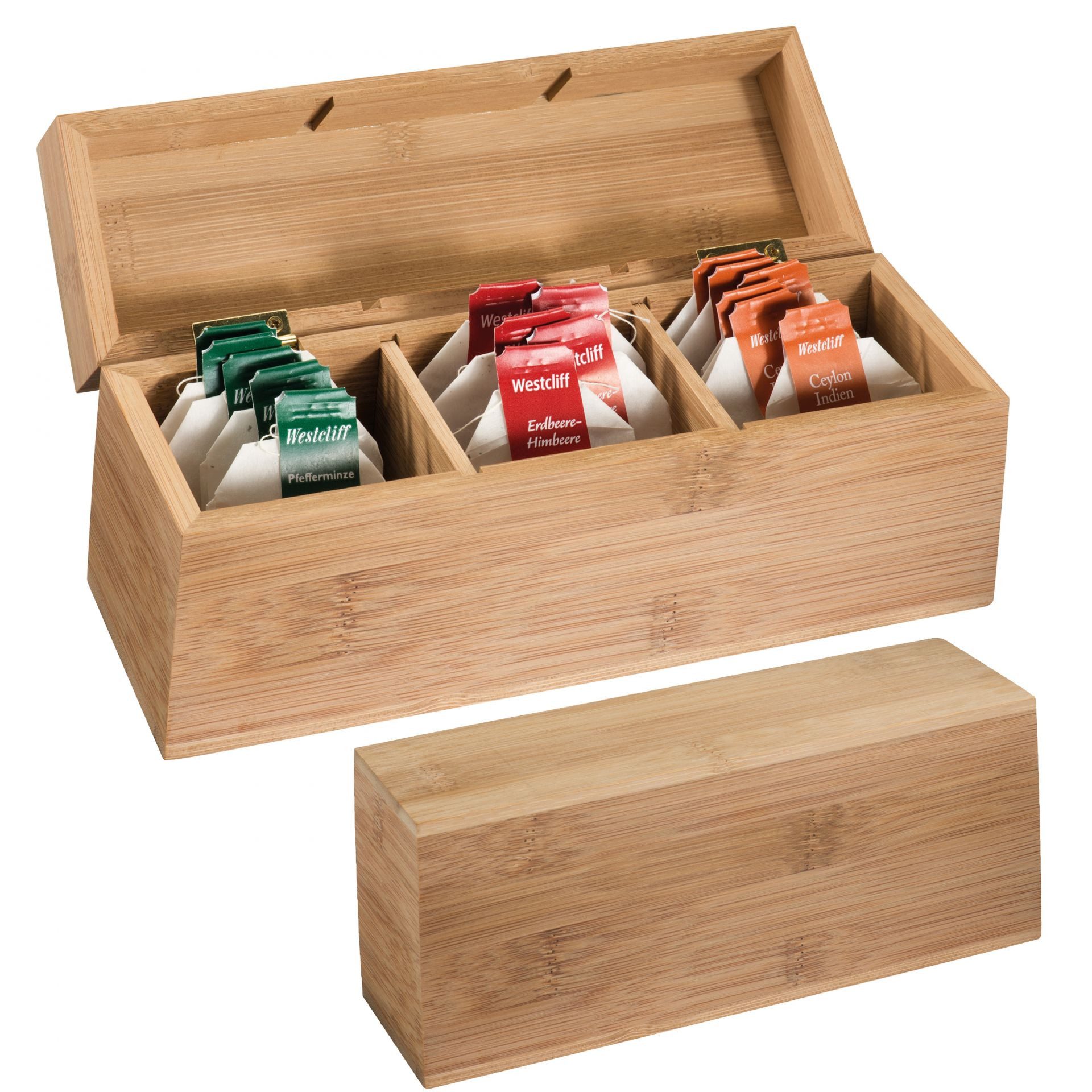Easy Gifts Kiste Teeaufbewahrungsbox / Teebeutelbox aus Bambus
