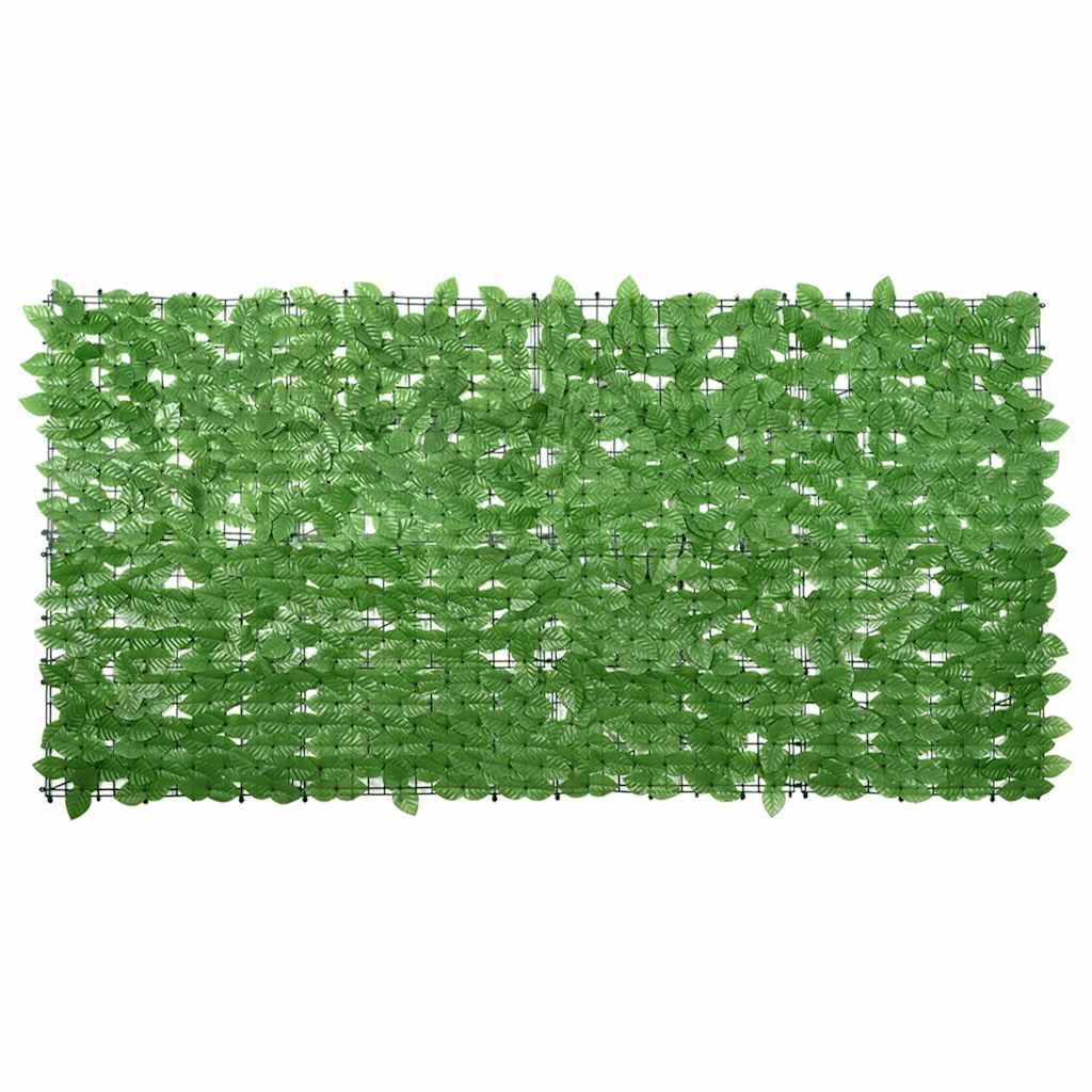 vidaXL Balkonsichtschutz Balkon-Sichtschutz mit Grünen Blättern 200x100 cm (1-St)