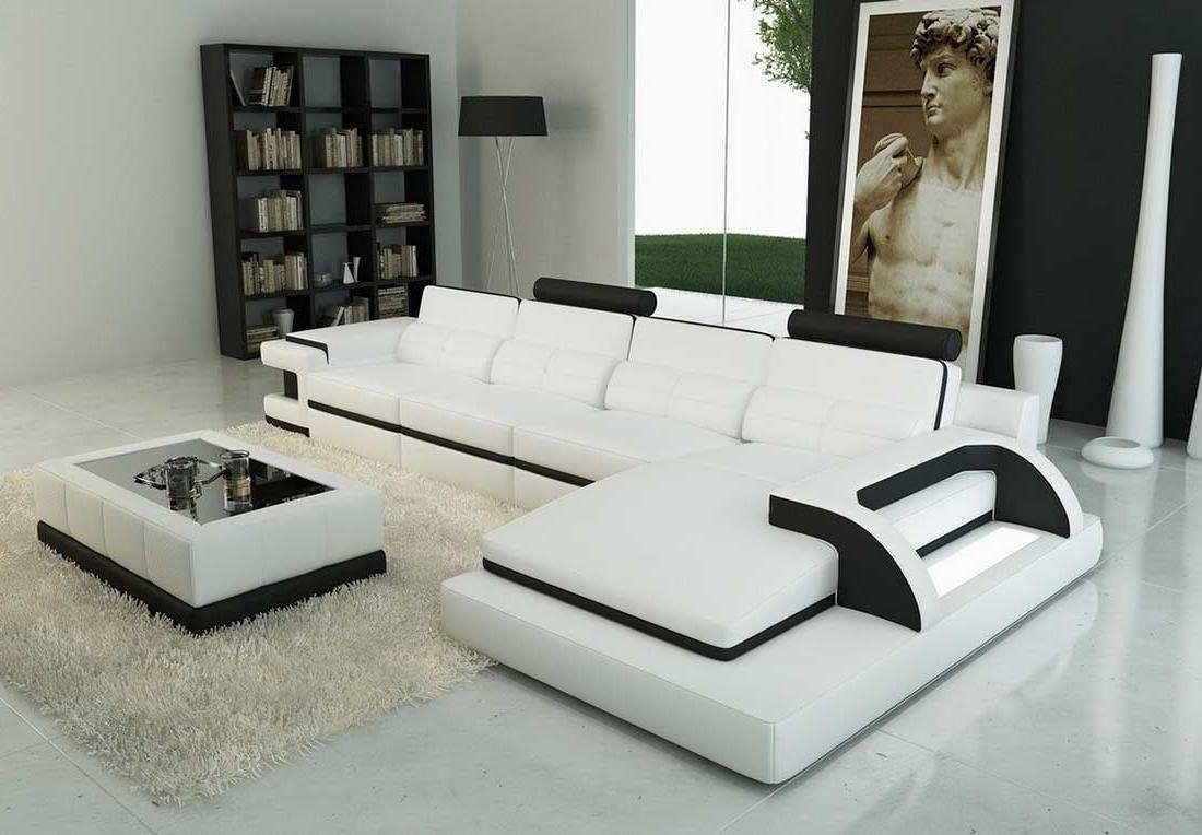 JVmoebel Ecksofa, Ecksofa L-Form Sofa Couch Design Polster Leder Modern Beleuchtete