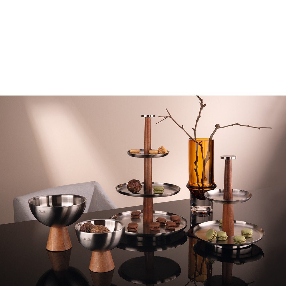 Fink Etagere ROMA, Akazienholz, Edelstahl, (1-tlg)