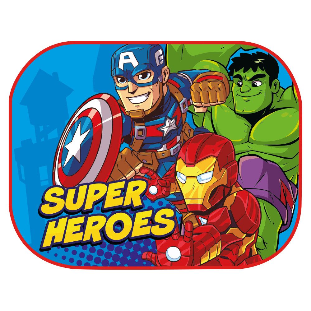 MARVEL Autosonnenschutz Marvel Avengers Kinder Sonnenschutz fürs Auto 2er Set 35x44 cm, 44 x 35 cm