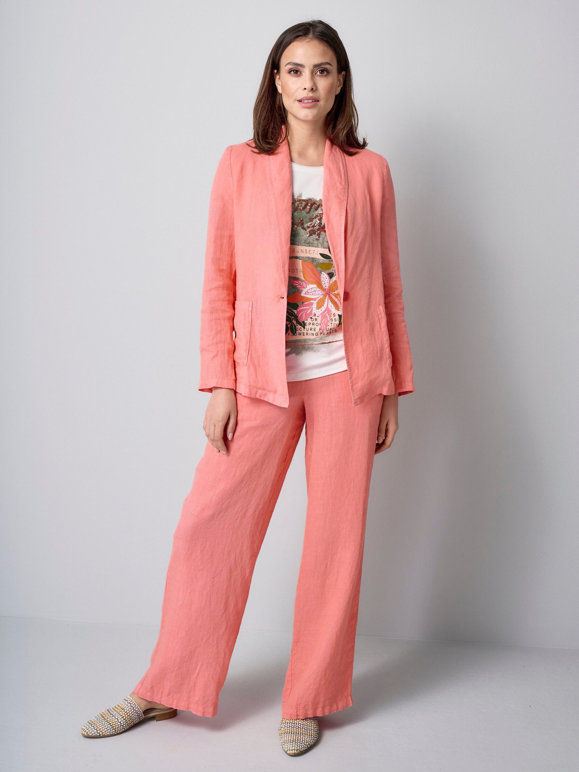 Alba Moda Kurzblazer Blazer mit Schalkragen