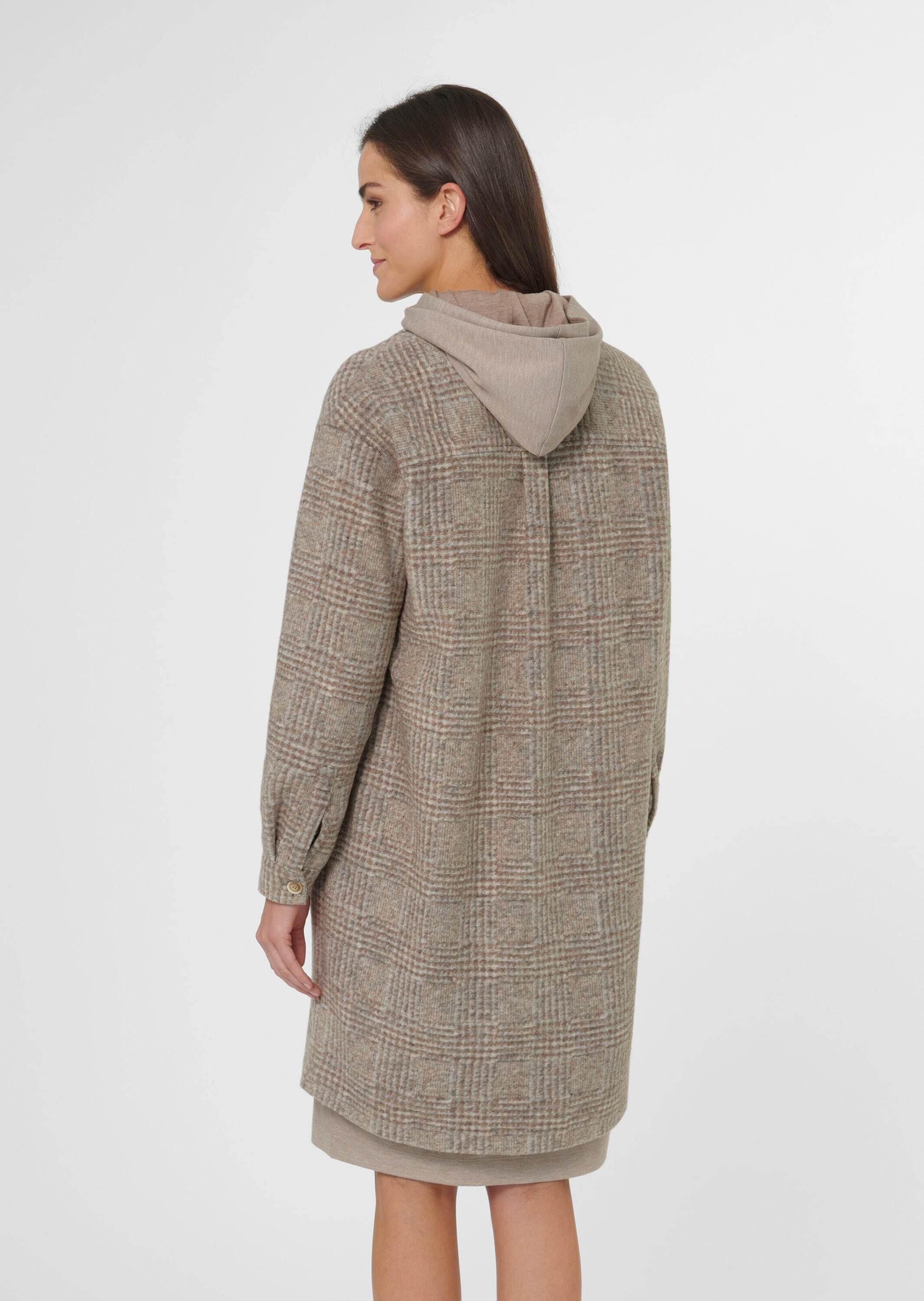 MADELEINE Outdoorjacke Lange Hemdjacke mit Glencheck-Karo