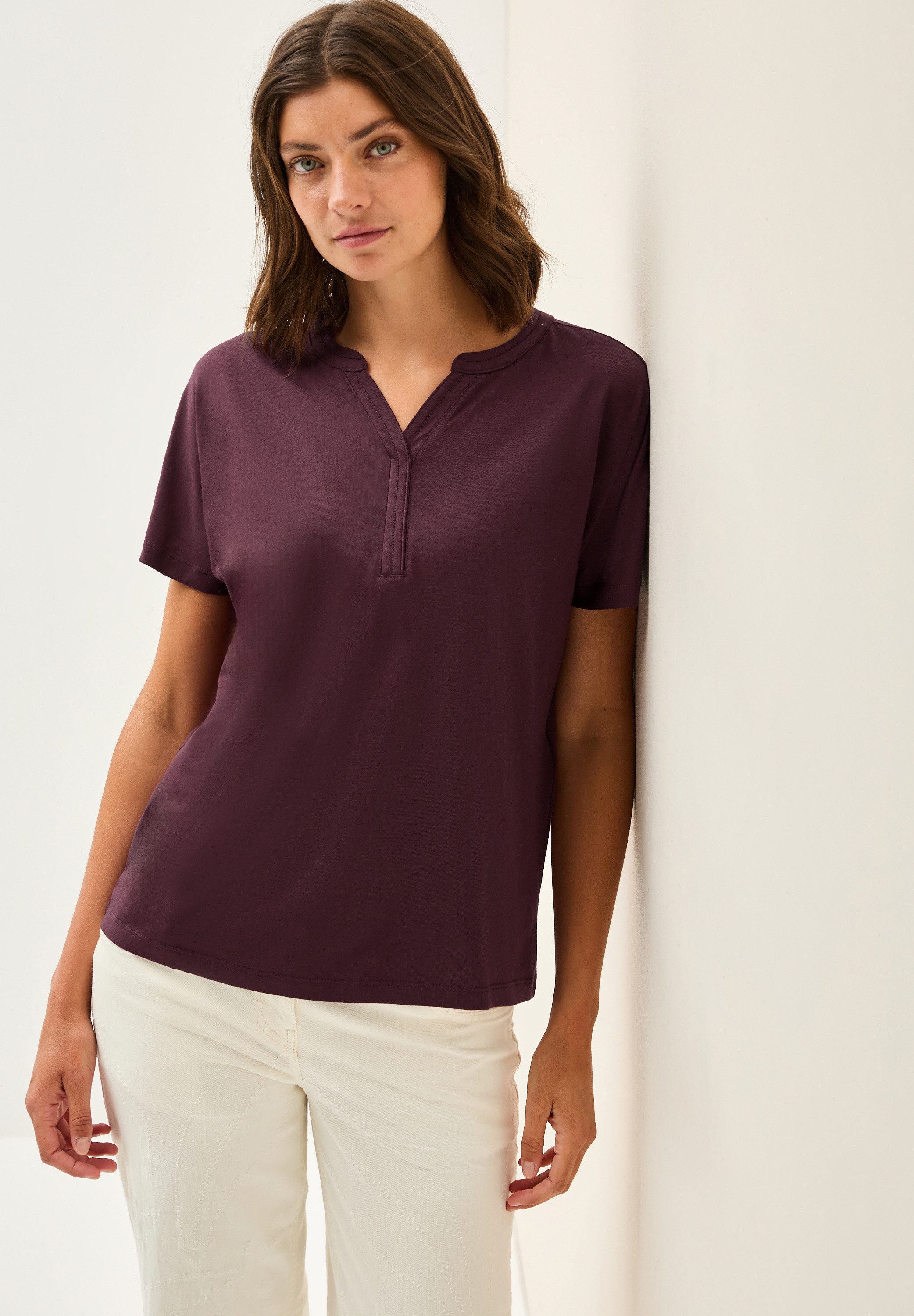 Cecil T-Shirt, aus elastischem Materialmix günstig online kaufen