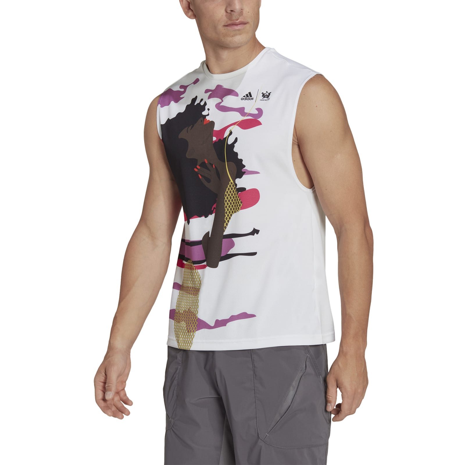 adidas Performance Tanktop x Thebe Magugu New York ärmellos weiss Herren