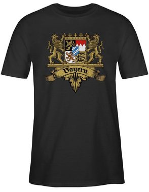 Shirtracer T-Shirt Bayern Wappen Bayernland Freistaat Bayern Mode für Oktoberfest Herren