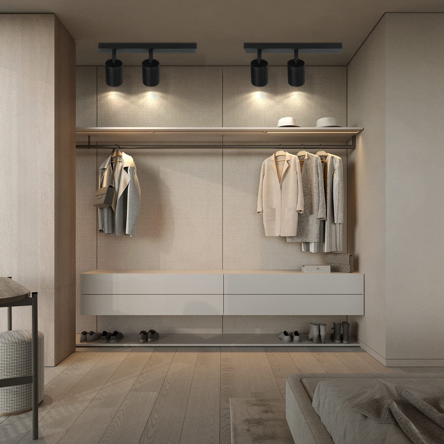 ZMH Deckenstrahler 2 Flammig Deckenleuchte 30CM Modern-Design GU10 Industri günstig online kaufen