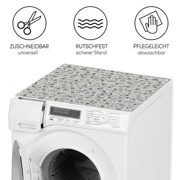 matches21 HOME & HOBBY Antirutschmatte Waschmaschinenauflage Mosaik grau rutschfest 65 x 60 cm, Waschmaschinenabdeckung als Abdeckung für Waschmaschine und Trockner