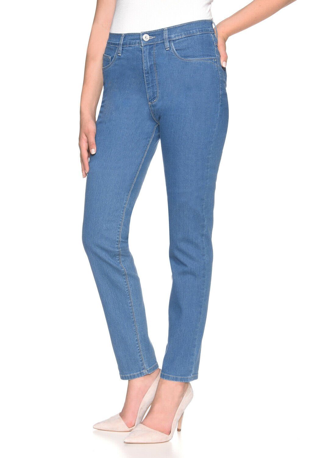 STOOKER WOMEN 5-Pocket-Jeans "Nizza Denim Tapered Fit" Tapered Fit Casual C günstig online kaufen