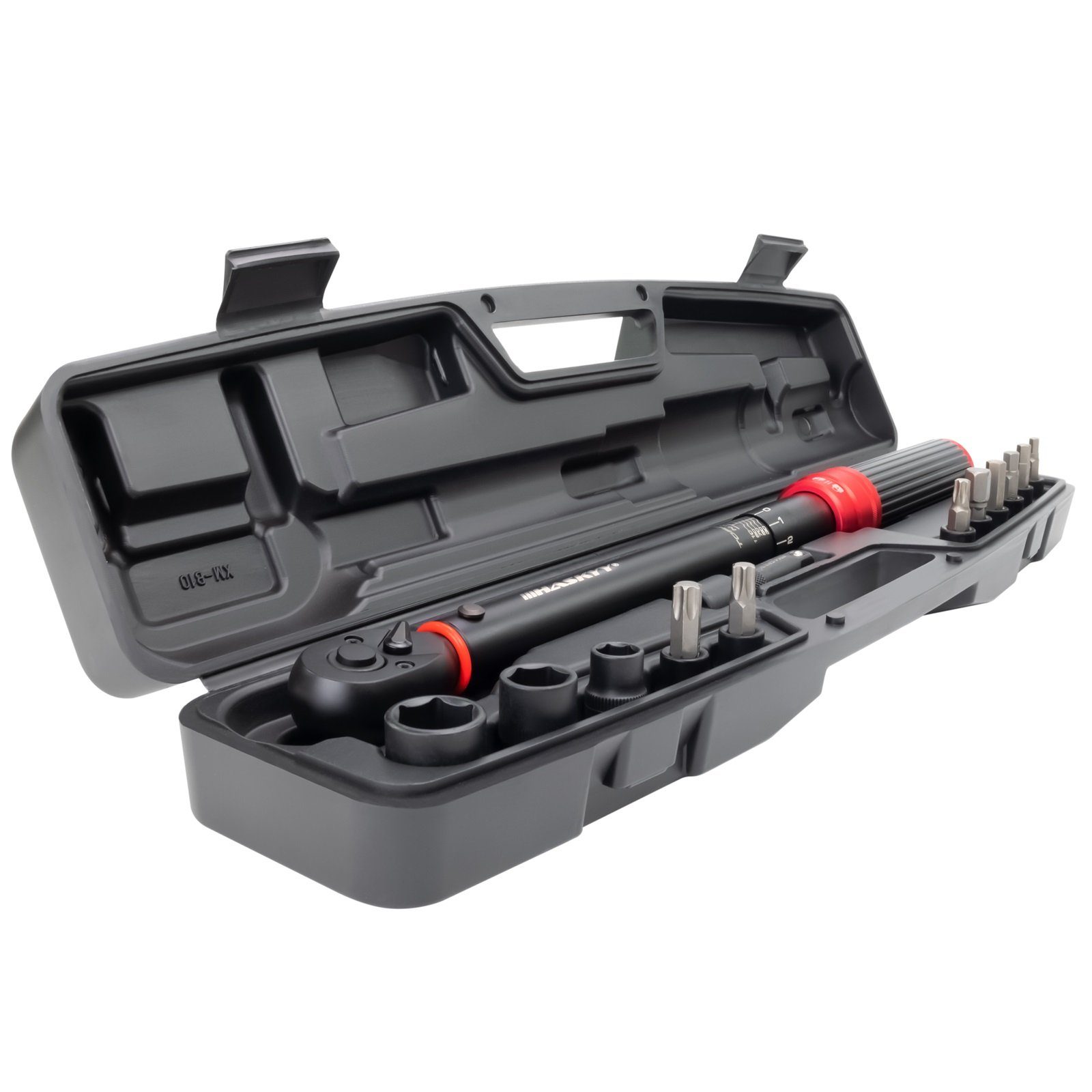 HASKYY Drehmomentschlüssel Drehmomentschlüssel 3/8" 20-120Nm Bits Torxbits Flachnüsse 75mm Verlän