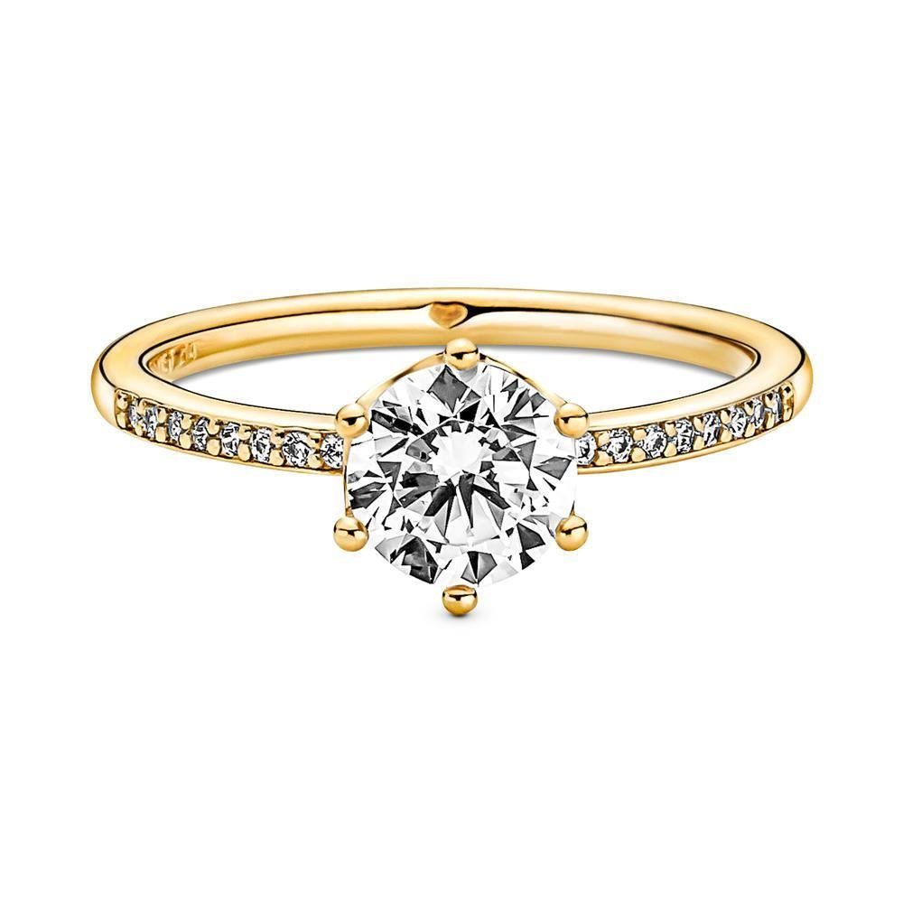 Pandora Fingerring Damenring Solitär mit Zirkoniasteinen von PANDORA günstig online kaufen