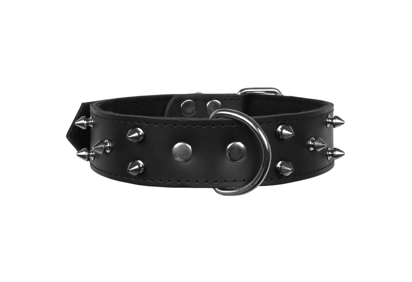 Thumbnail - Sarcia.eu Hunde-Halsband Schwarzes Hundehalsband aus Leder mit Nieten 40mm/46cm