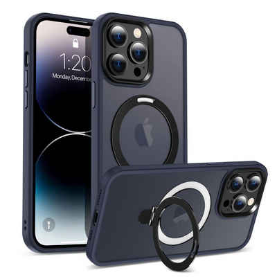 CoolGadget Handyhülle Hybrid Luxury Handy Case für iPhone 13 Pro Max 6,7 Zoll, Hülle Massiv Metallring aufklappbar Schutzhülle für Magsafe Zubehör