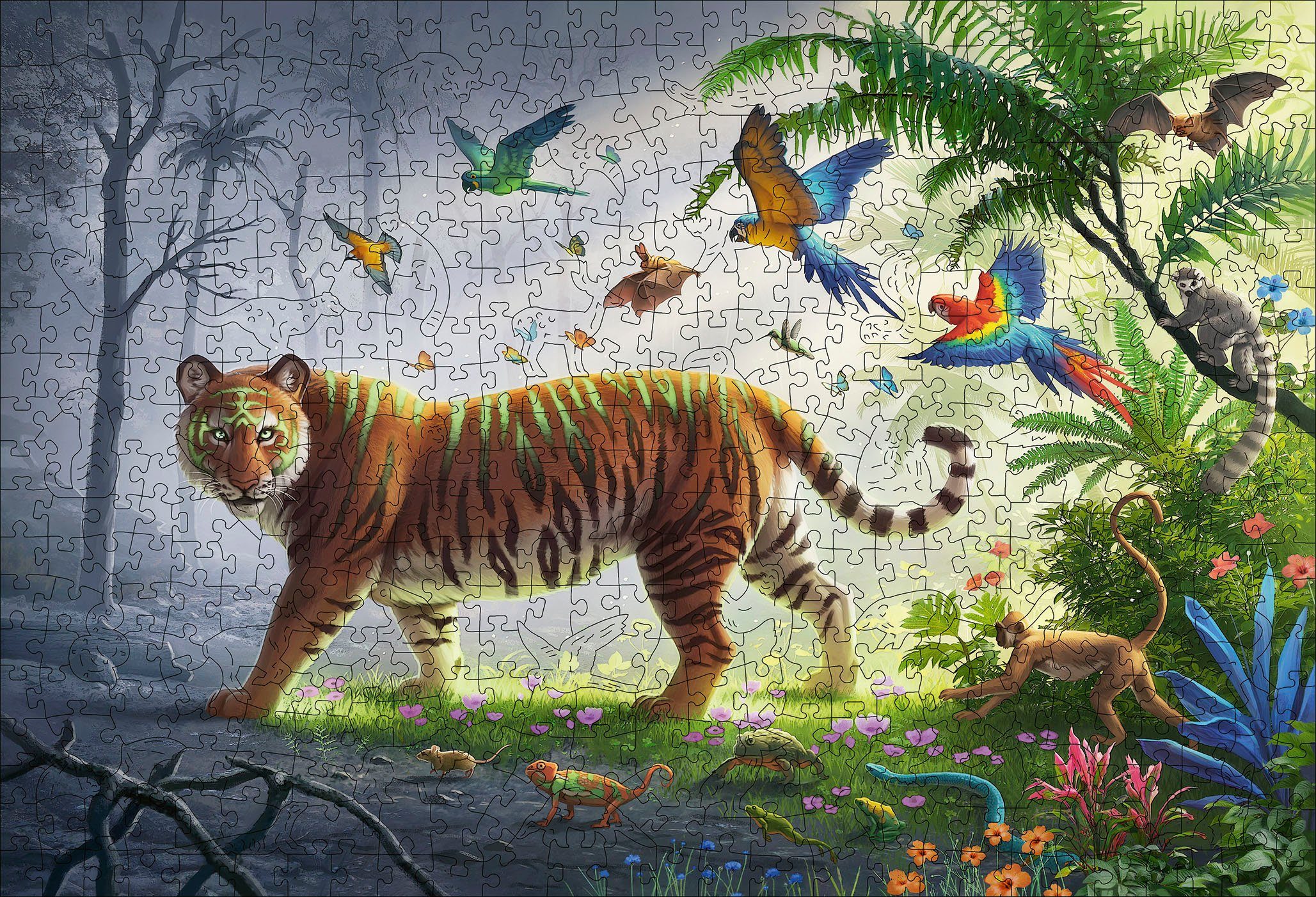 Ravensburger Puzzle Wooden, Tiger im Dschungel, günstig online kaufen