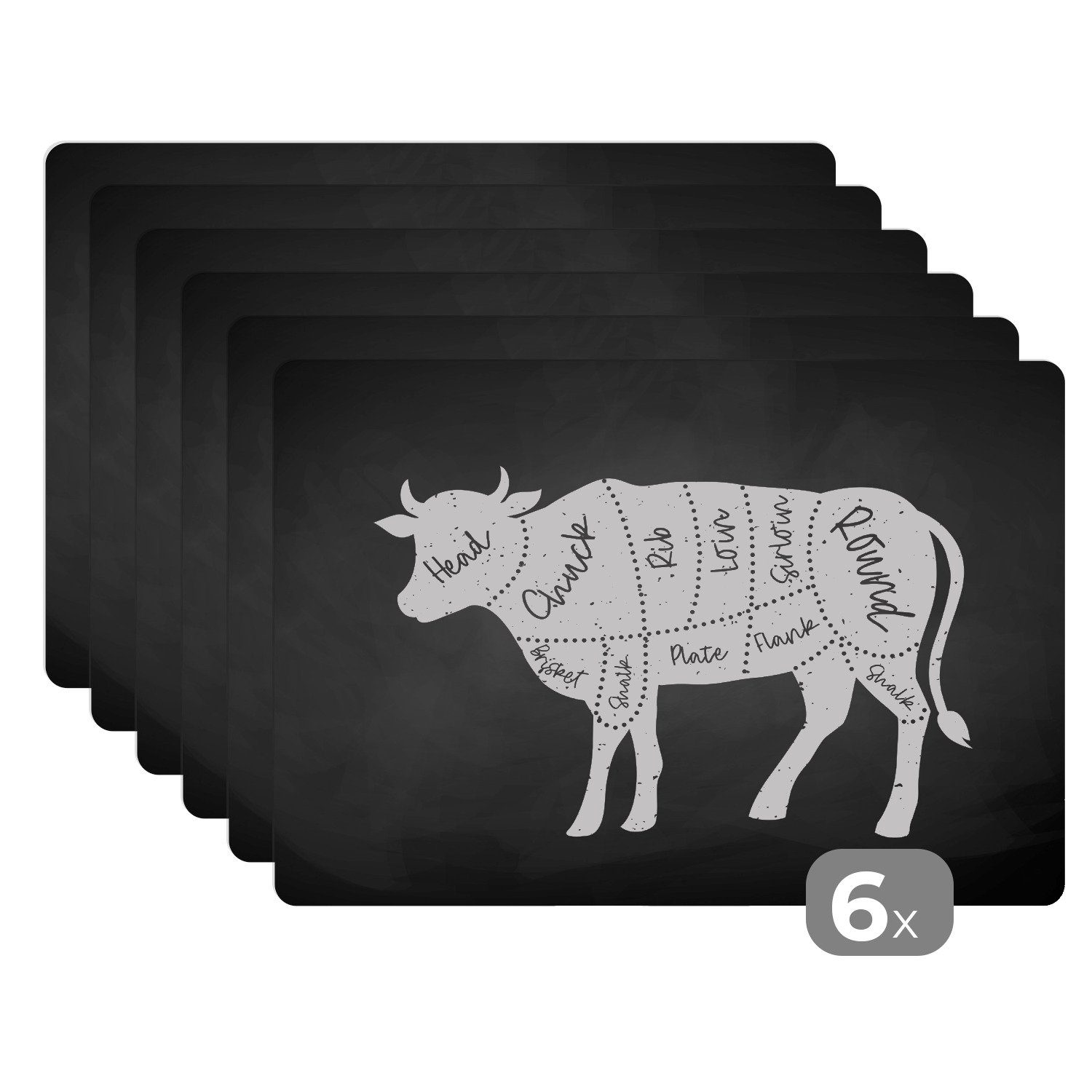 Platzset Küche - Kühe - Metzger