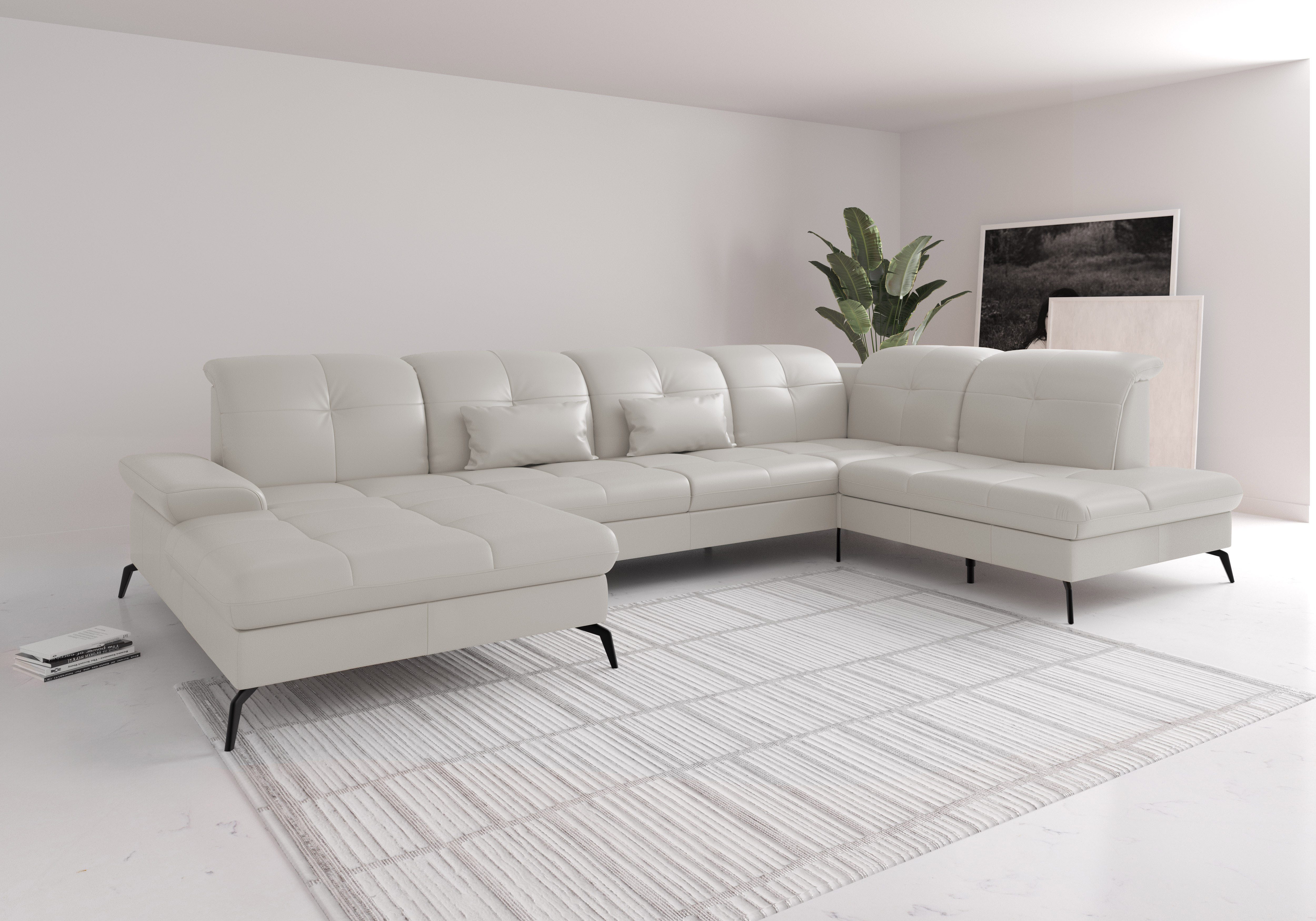 sit&more Wohnlandschaft Amica, U-Form, inkl. Sitztiefenverstellung und Armteilverstellung, wahlweise mit Kopfteilverstellung, Bettfunktion und Bettkasten