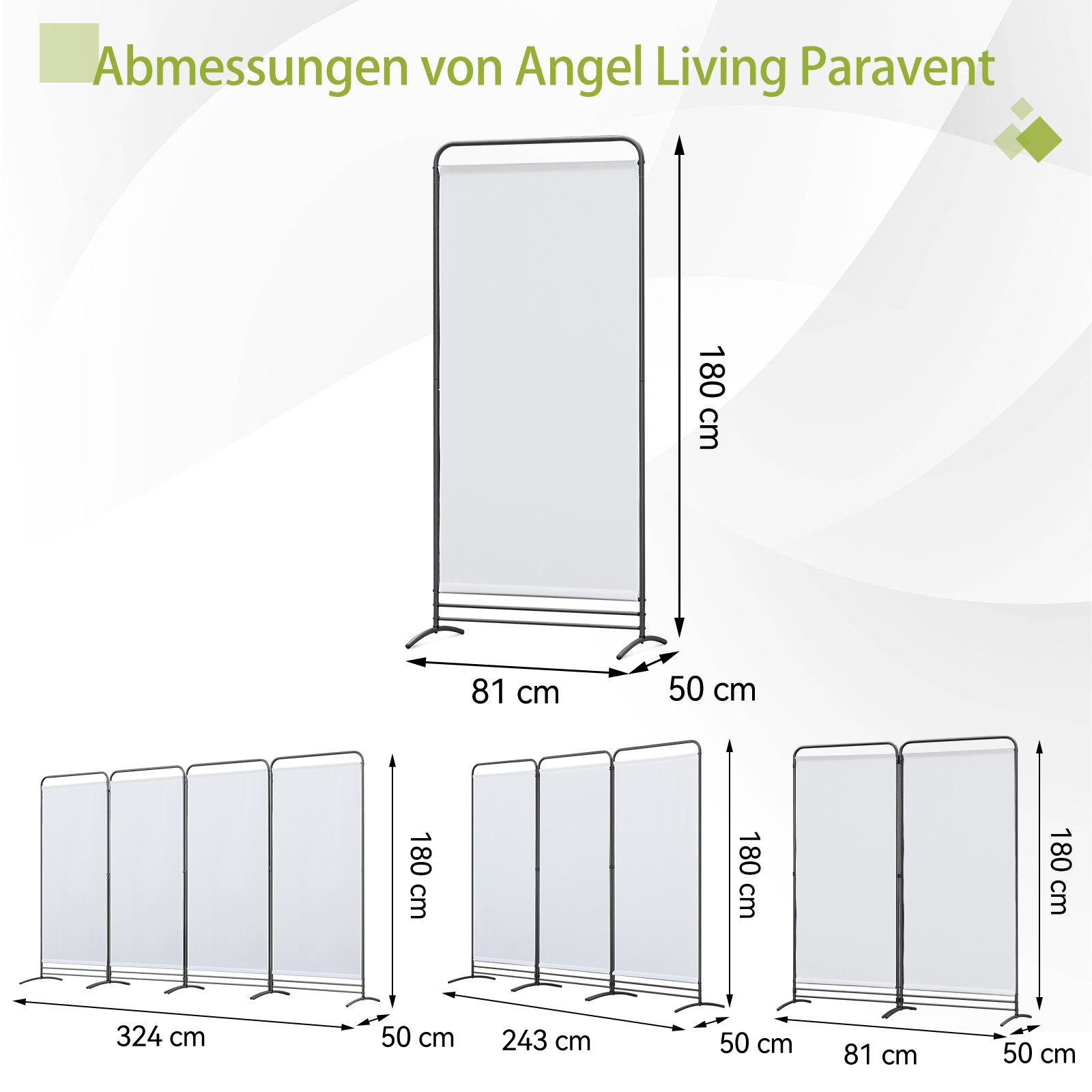 Angel Living Paravent Klappbar Raumteiler Freistehend günstig online kaufen