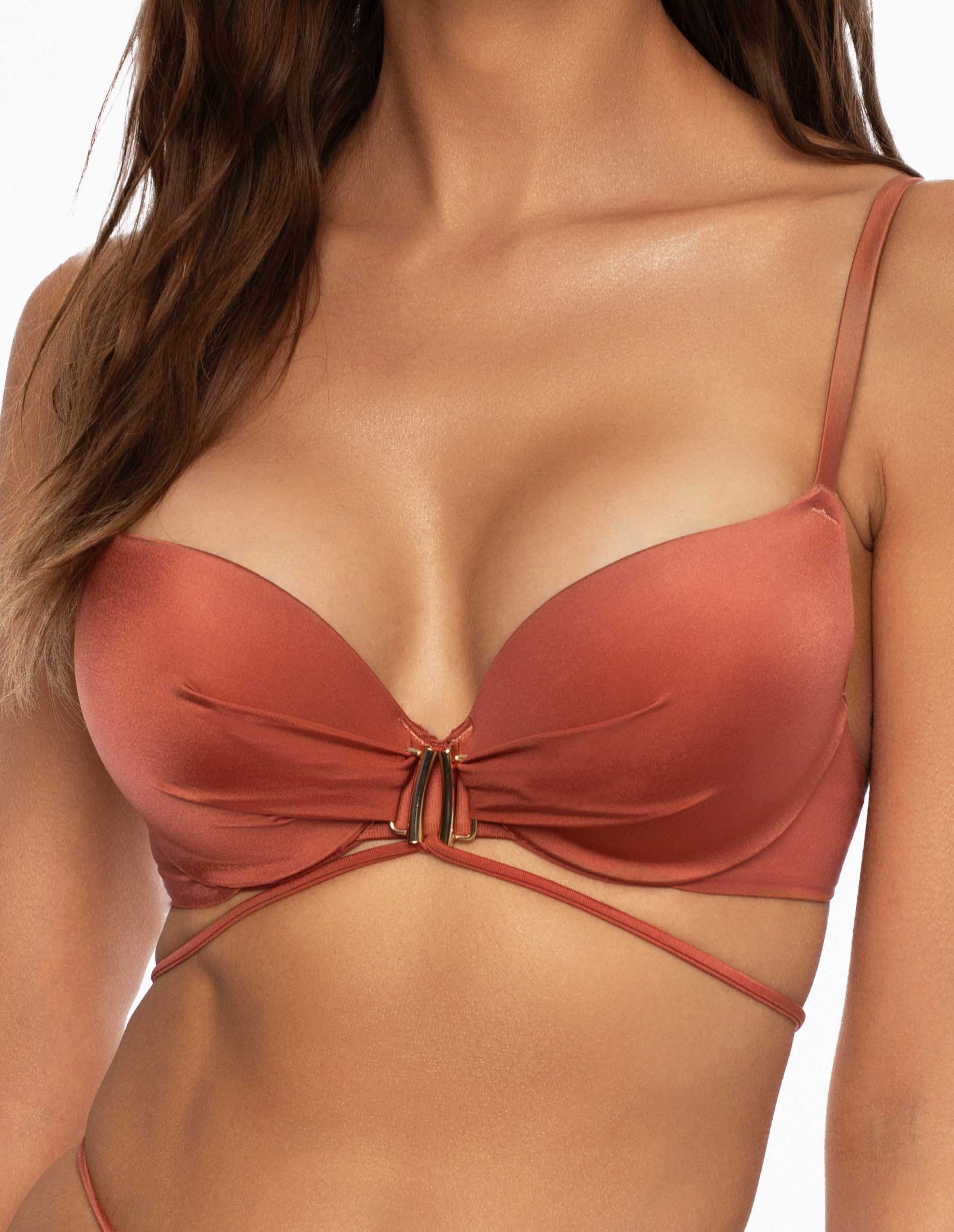 ESOTIQ Push-Up-Bikini Bikini Top Push up Thea, mit Bügel