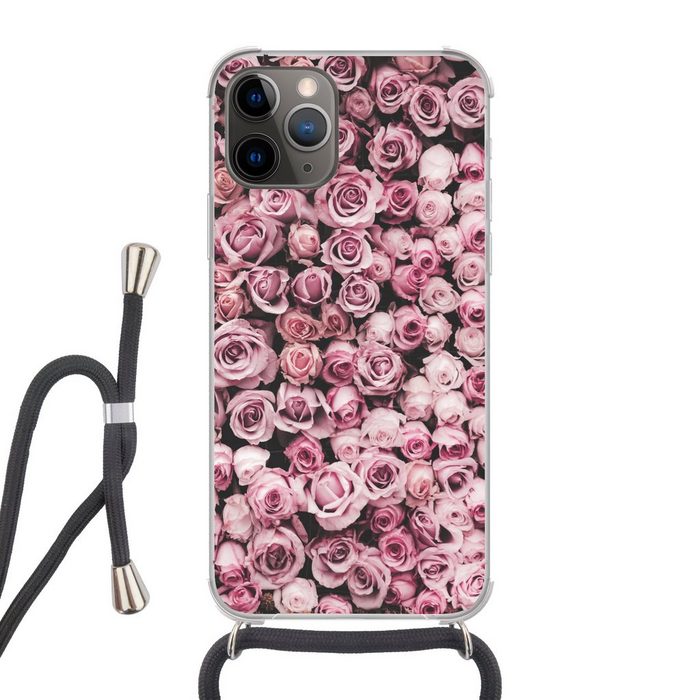 MuchoWow Handyhülle Blumen - Rosen - Natur - Rosa - Botanisch Handyhülle Telefonhülle Apple iPhone 13 Pro Max