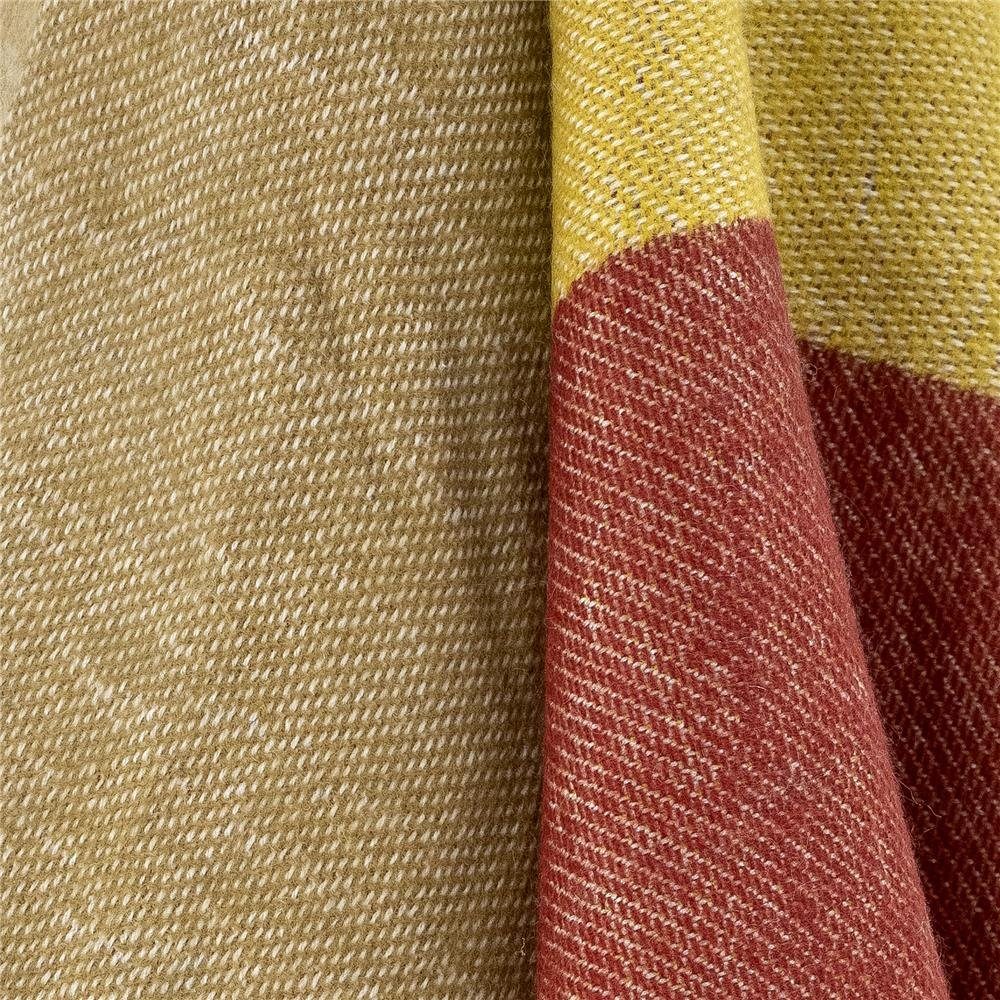 Bloomingville Tagesdecke Ara Decke, Braun Acryl 150x130cm Sofadecke mit dekorativen Fransen