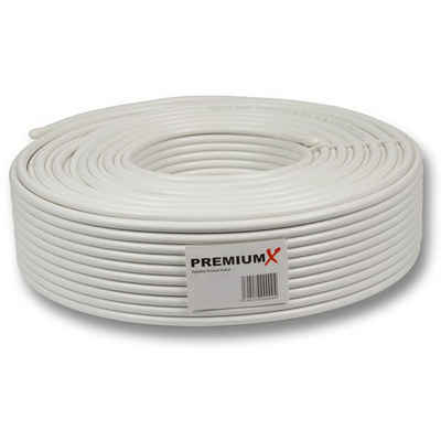 PremiumX 25 Meter DELUXE Koaxial Kabel 135 dB 4-Fach geschirmt TV-Kabel