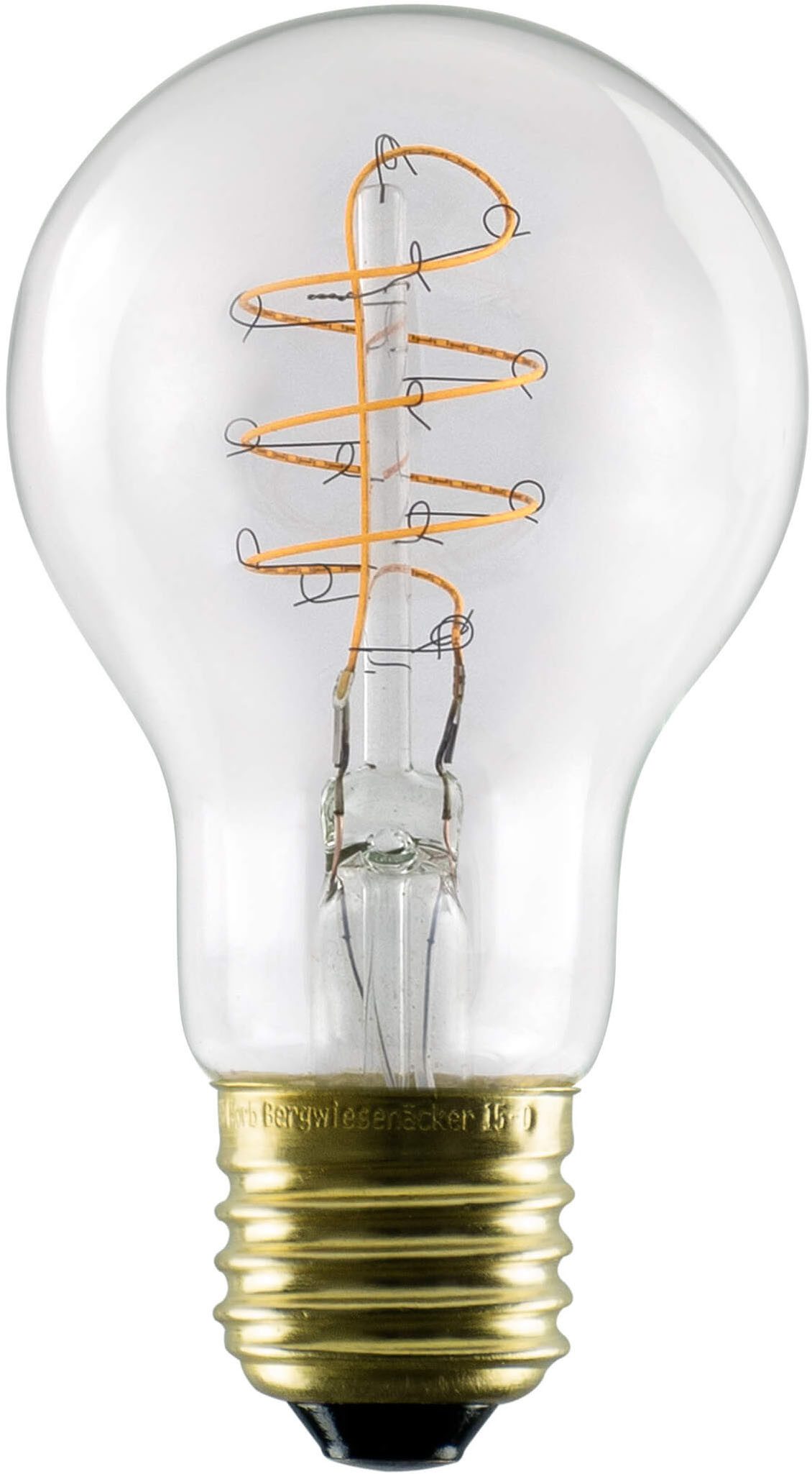 SEGULA LED-Filament LED Glühlampe A19 klar, E27, E27, 1 St., Warmweiß