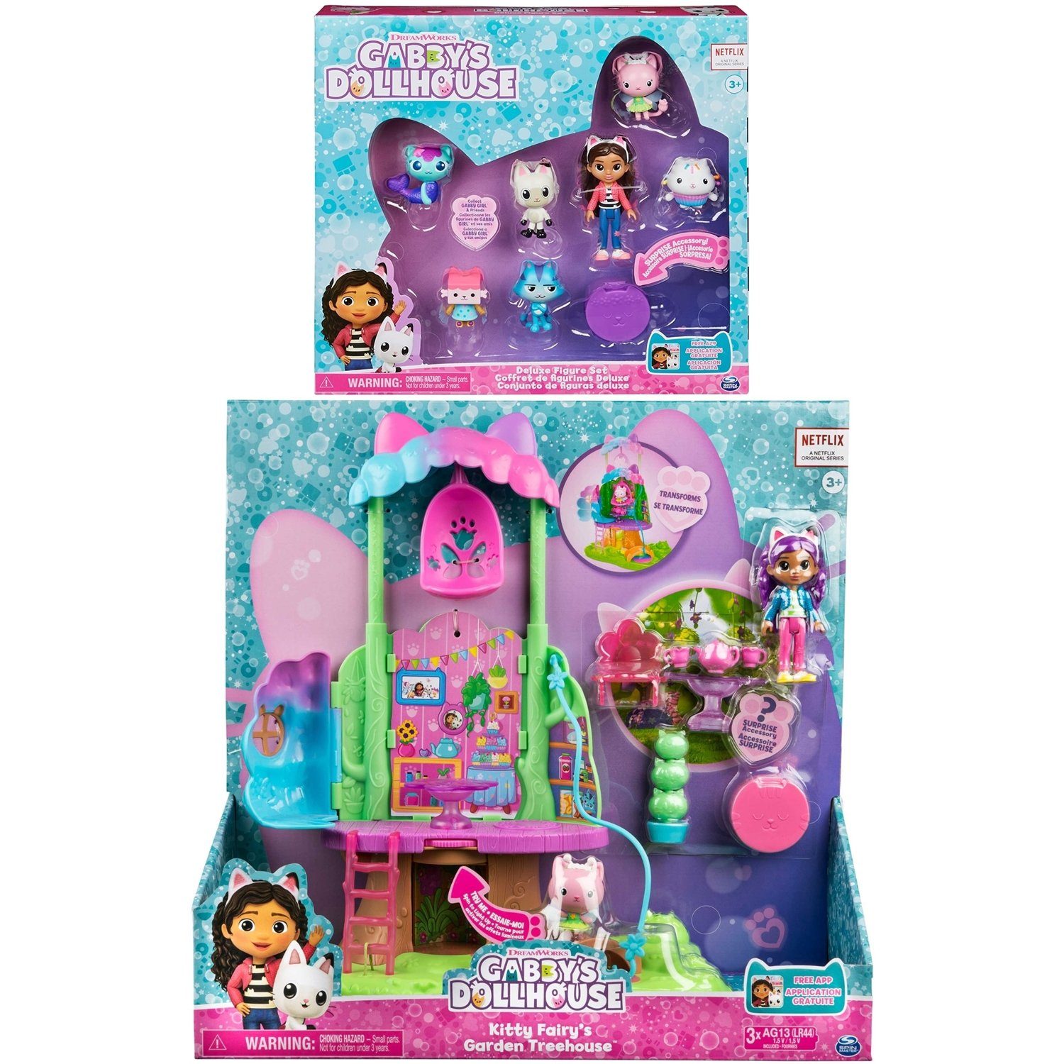 Spin Master Spielfigur 6060440 6061583 Gabby's Dollhouse 2er Set Figurenset + Garten-