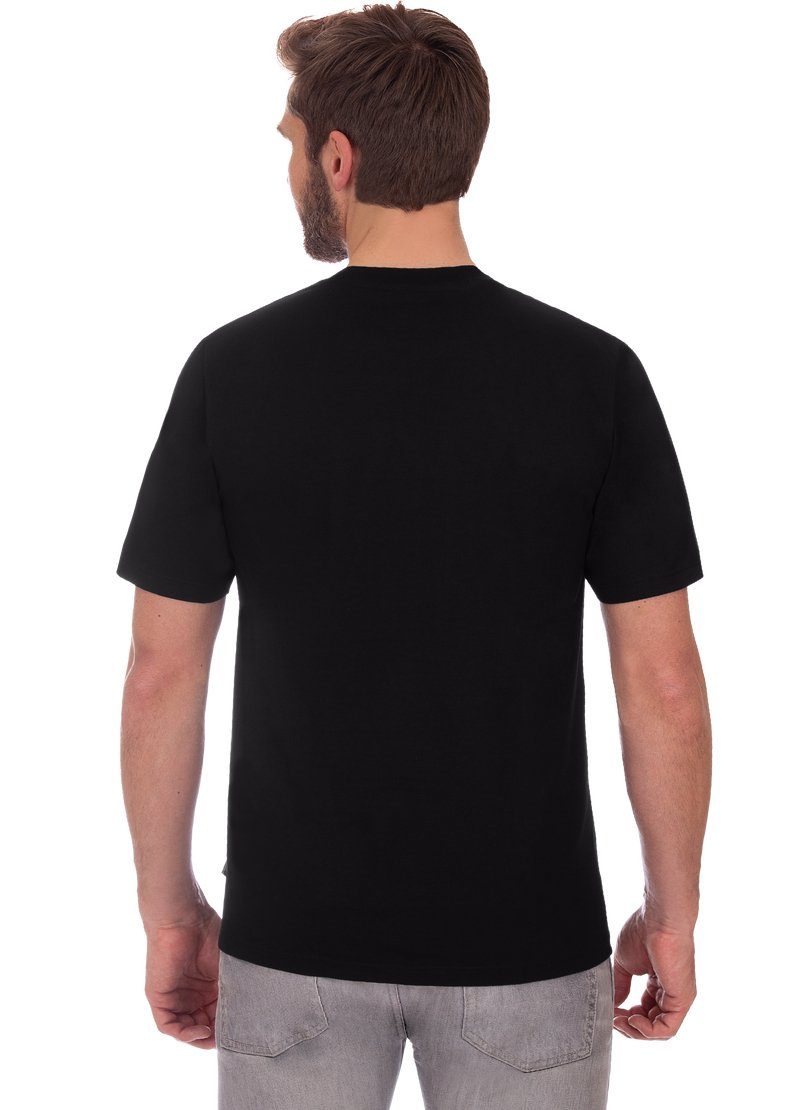 mit TRIGEMA schwarz T-Shirt Hirschmotiv T-Shirt Trigema