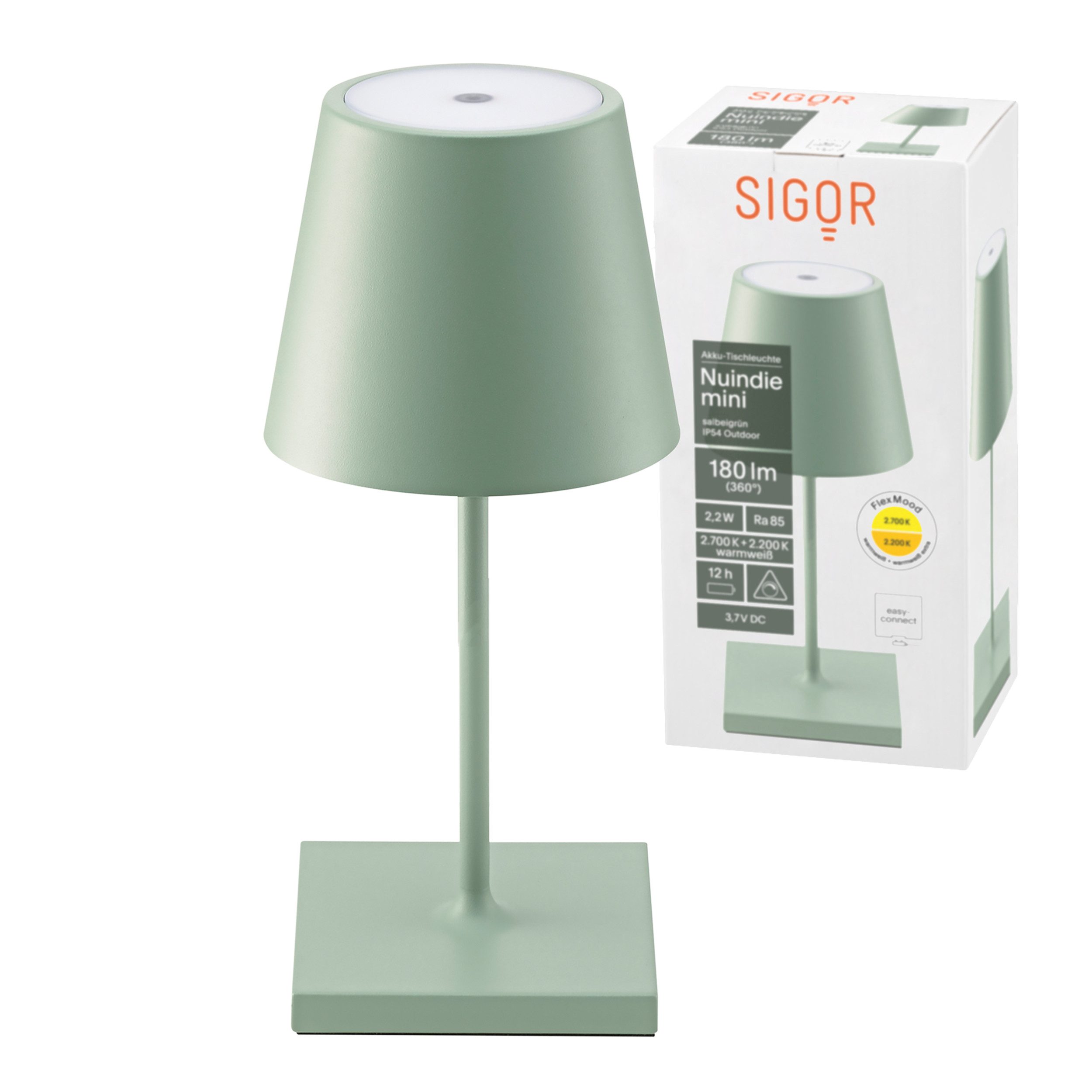 SIGOR LED Tischleuchte stilvolle Akku-Tischlampe Nuindie günstig online kaufen