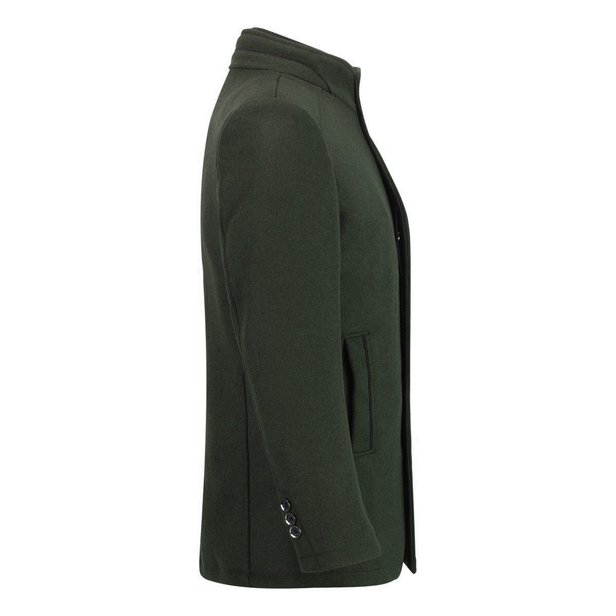 Allthemen Kurzmantel mit abnehmbarer dicker Weste Herren Wintermantel kurze Wolljacke – Bild 3 von 5
