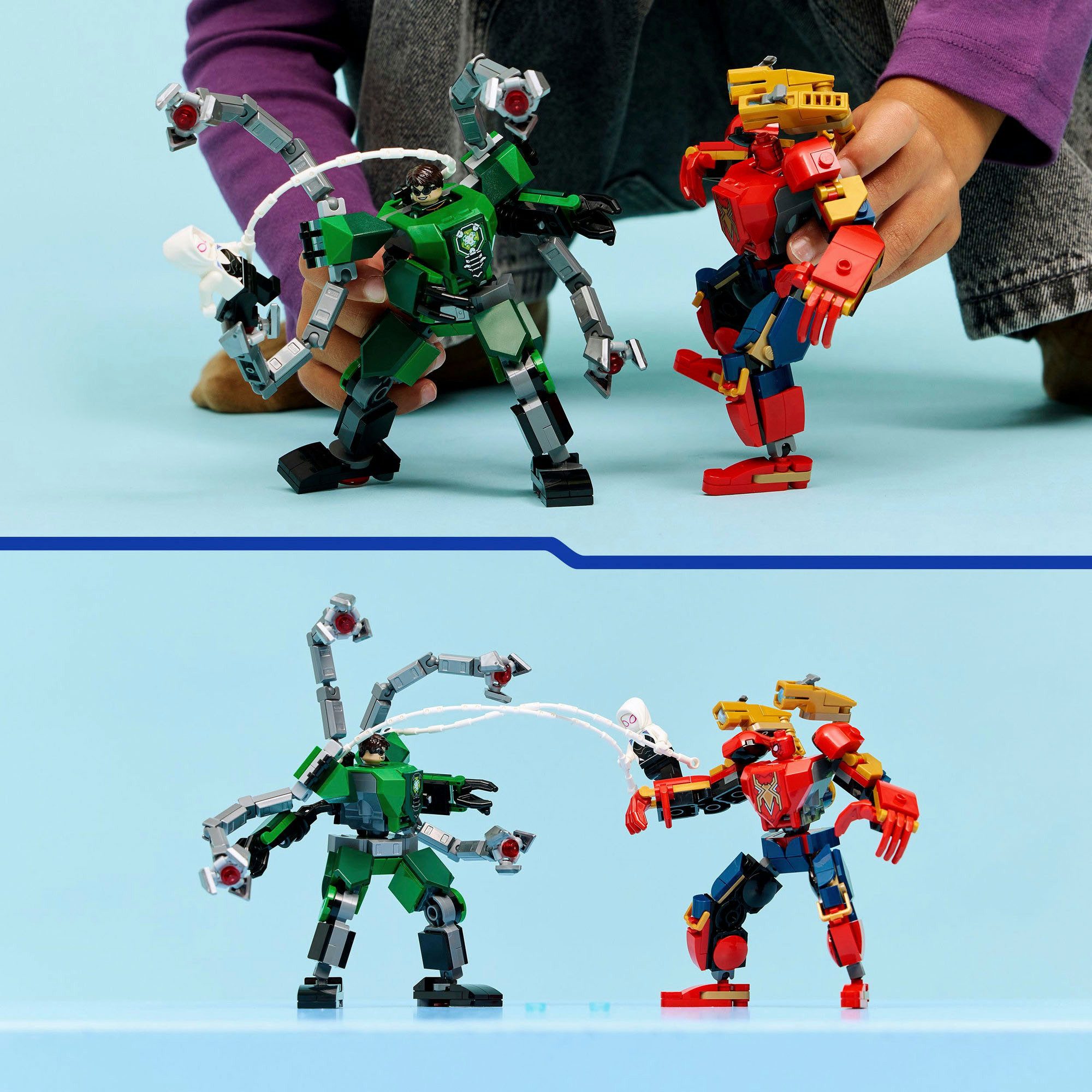 LEGO® Mech-Duell: Spider-Man vs. Doc Ock (76338), LEGO Super Heroes Konstruktionsspielsteine, (315 St), Made in Europe