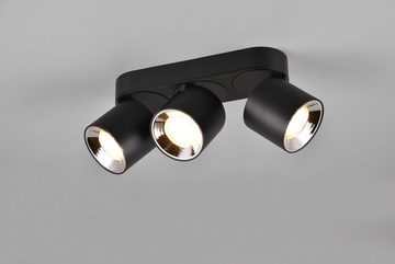 TRIO Leuchten Deckenstrahler GUAYANA, Schwarz matt, Breite 27 cm, 3-flammig, ohne Leuchtmittel, Deckenlampe, Metall