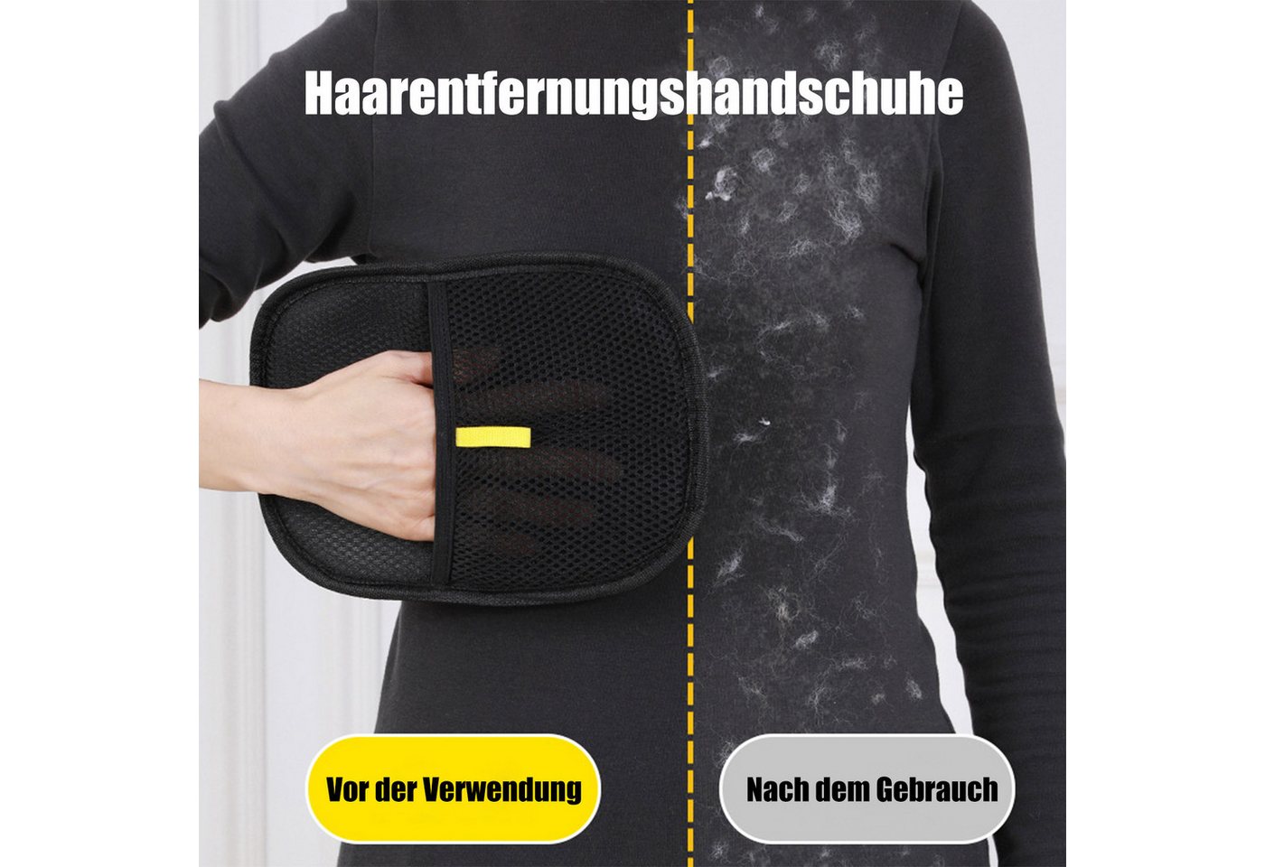 Thumbnail - Refttenw Fellpflegehandschuh Elektrostatischer Tierhaar Entferner Bidirektionale Handschuh, (2-tlg), schonend für Sofa &...