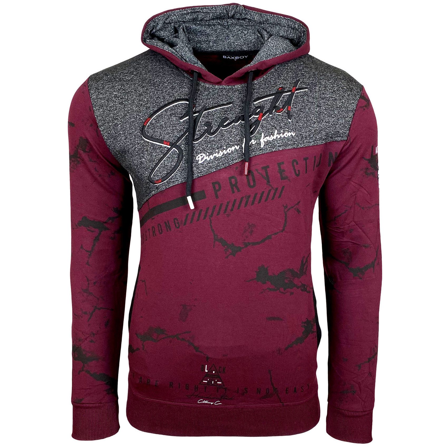 Baxboy Hoodie Baxboy Herren Pullover Hoodie Sweatshirt Langarm Kapuzenpullo günstig online kaufen