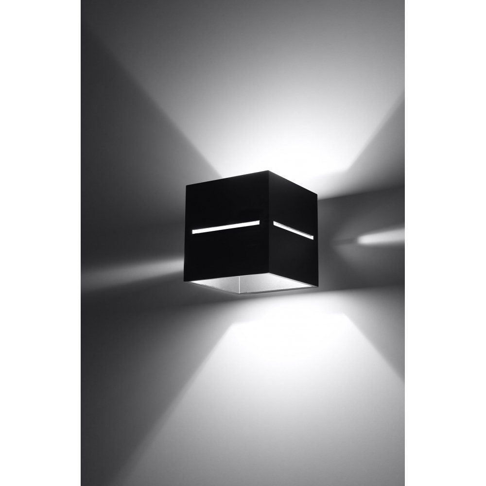 Wandlampe lighting 1x 10x12x10 cm Wandleuchte Wandleuchte LOBO SOLLUX schwarz, G9, ca.