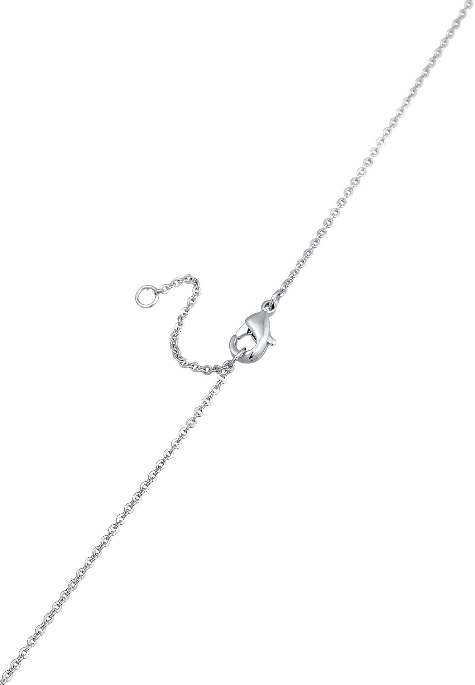 Elli Kette mit Anhänger Kristall Perlenanhänger Elegant Silberfarben