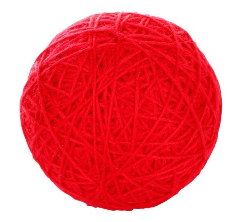 Tierball 10 81664, (1-tlg) Wollspielball cm Ø Kerbl rot