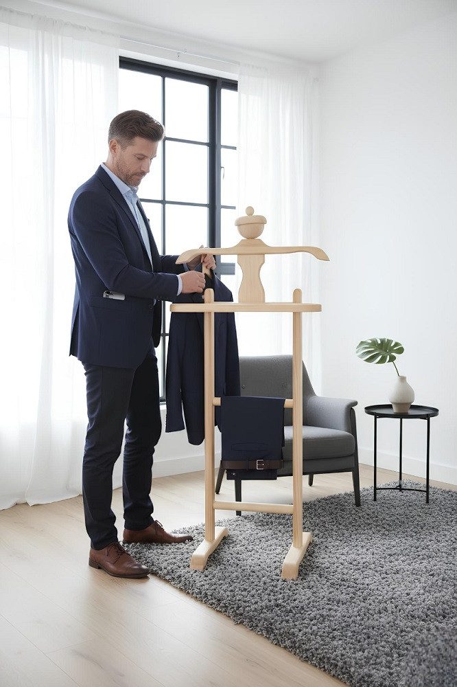 Xlmoebel Kleiderständer Garderobenständer Buche – Holz Wäscheständer Kleiderstange Sofort, (1 St)