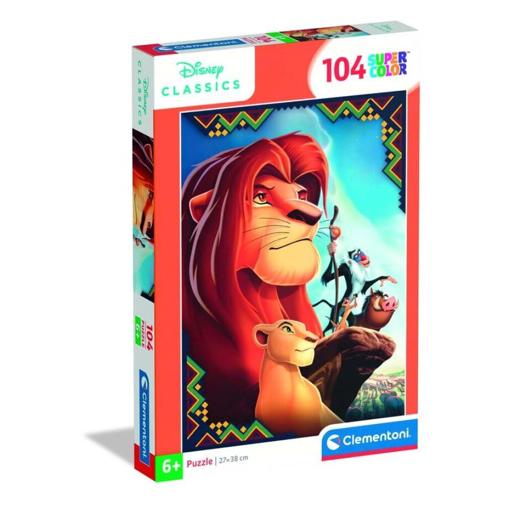 Clementoni® Puzzle Disney Der König der Löwen 104-teiliges Clementoni Puzzle, Puzzleteile