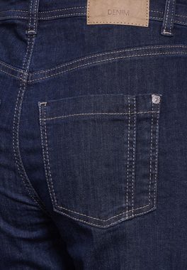 STREET ONE High-waist-Jeans mit Doppel-Knopfverschluss