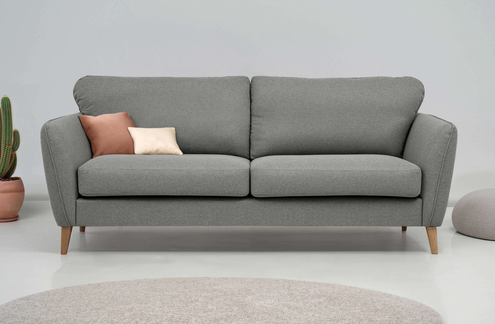 3-Sitzer MARSEILLE 3er Sofa 206 cm, Cord, Flachgewebe, Struktur, Webstoff