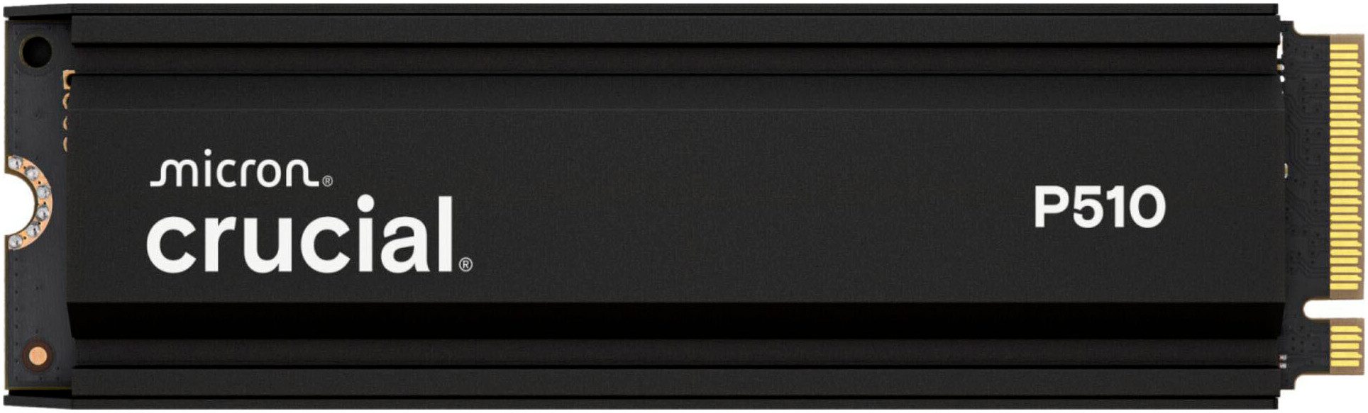 Crucial P510 Gen5 2280 2TB mit Heatsink SSD-Festplatte (2000 GB) 10000 MB/S Lesegeschwindigkeit, 8700 MB/S Schreibgeschwindigkeit