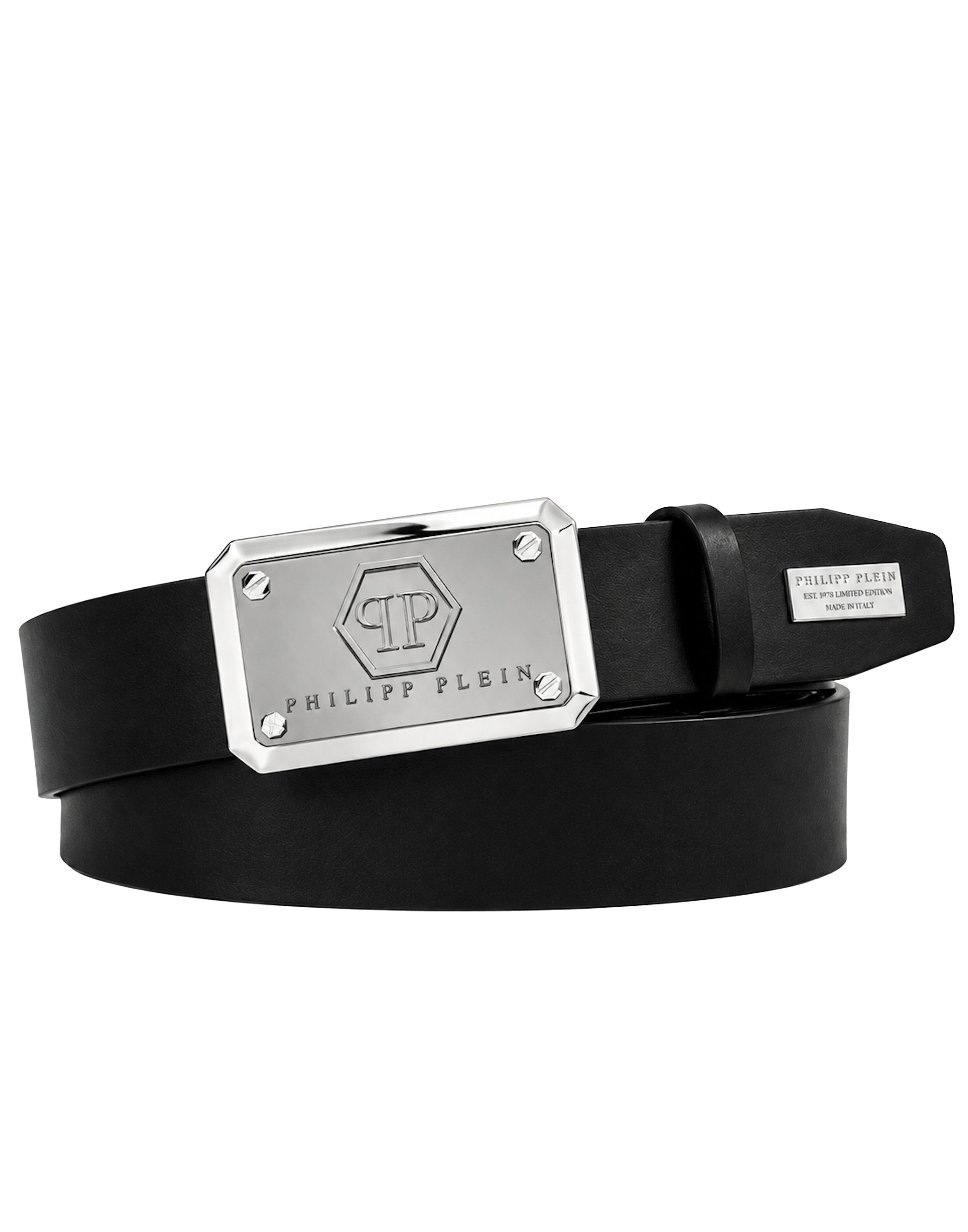 PHILIPP PLEIN Ledergürtel Hexagon