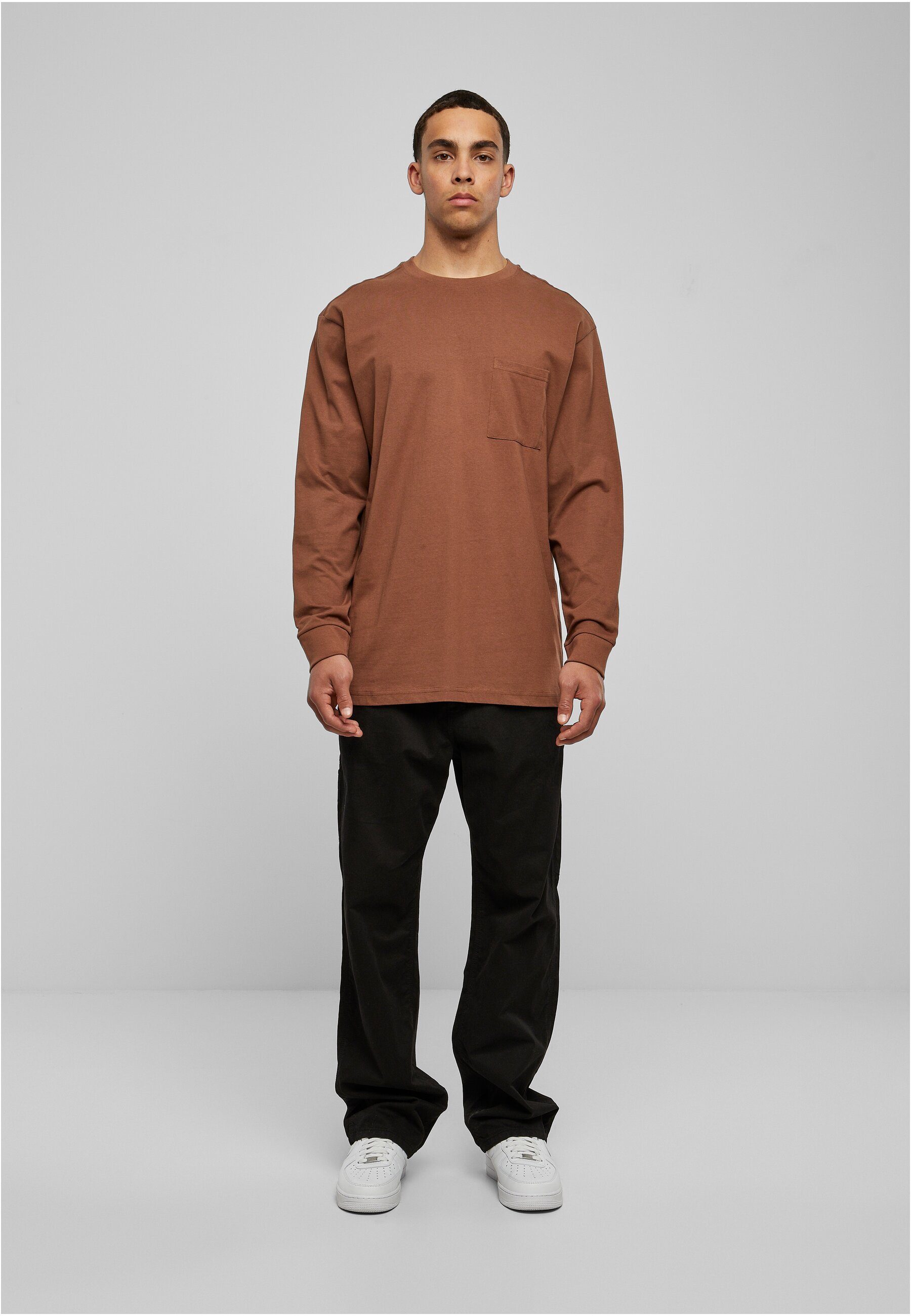 URBAN CLASSICS Pocket Oversized bark Heavy Herren Longsleeve (1-tlg) T-Shirt