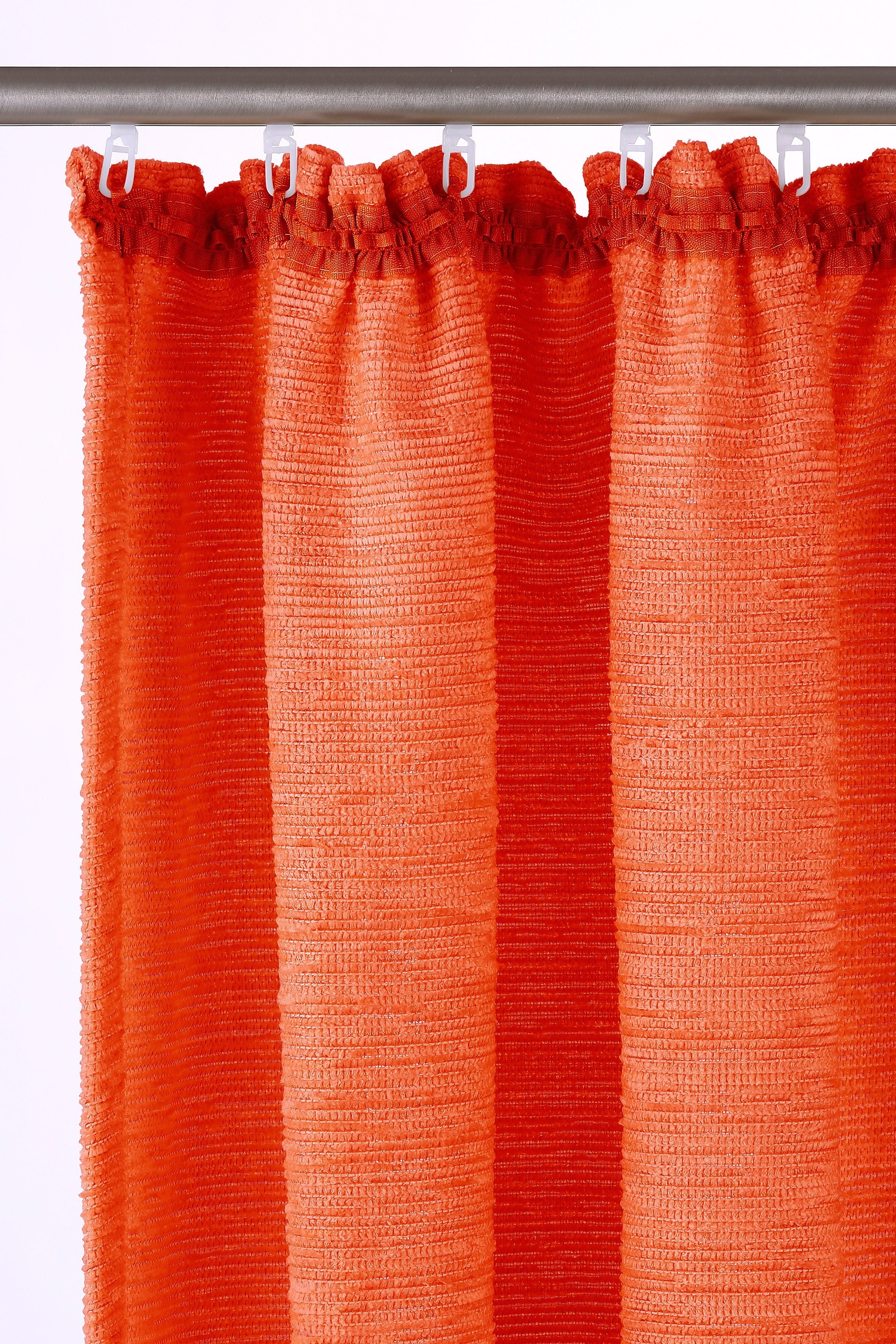 Wirth Vorhang Trondheim B (1 St), Kräuselband, blickdicht, Chenille, nach Maß