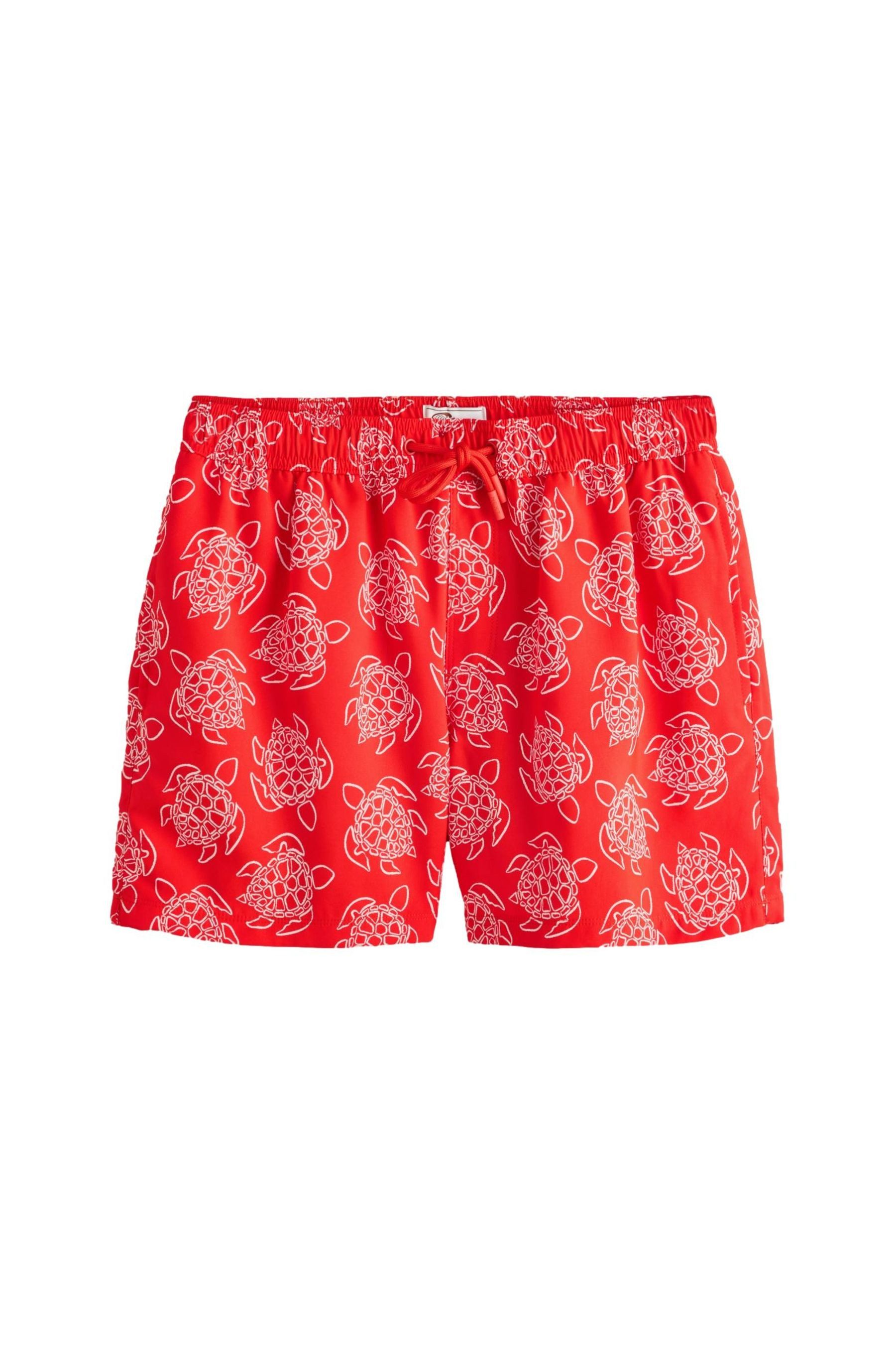 Next Badeshorts Jacquard-Badeshorts mit Palmen-Print, 5{dq} (1-St)