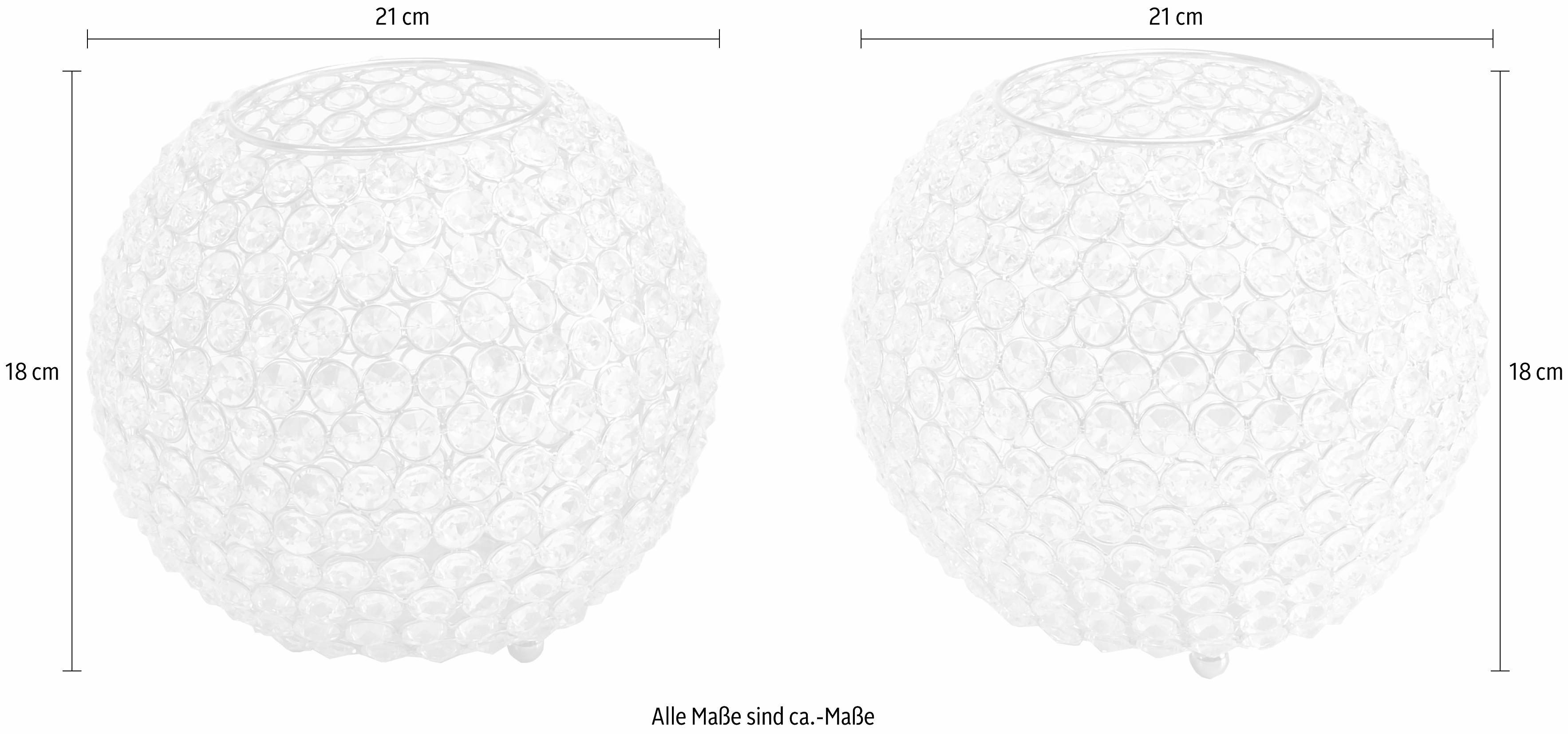 Home affaire Windlicht Kristall (Set, 2 St)