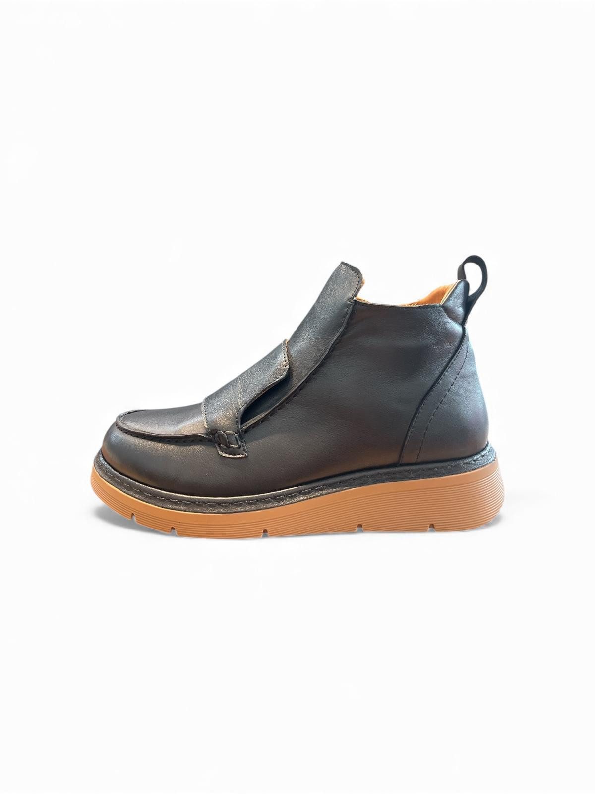 Begoria Damen Moc-Toe Boots aus Echtleder – WeichTritt Stiefelette Stiefelette