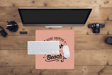 MuchoWow Gaming Mauspad Strand - Seestern - Sprichwörter (1-St), Mousepad mit Rutschfester Unterseite, Gaming, 40x40 cm, XXL, Großes