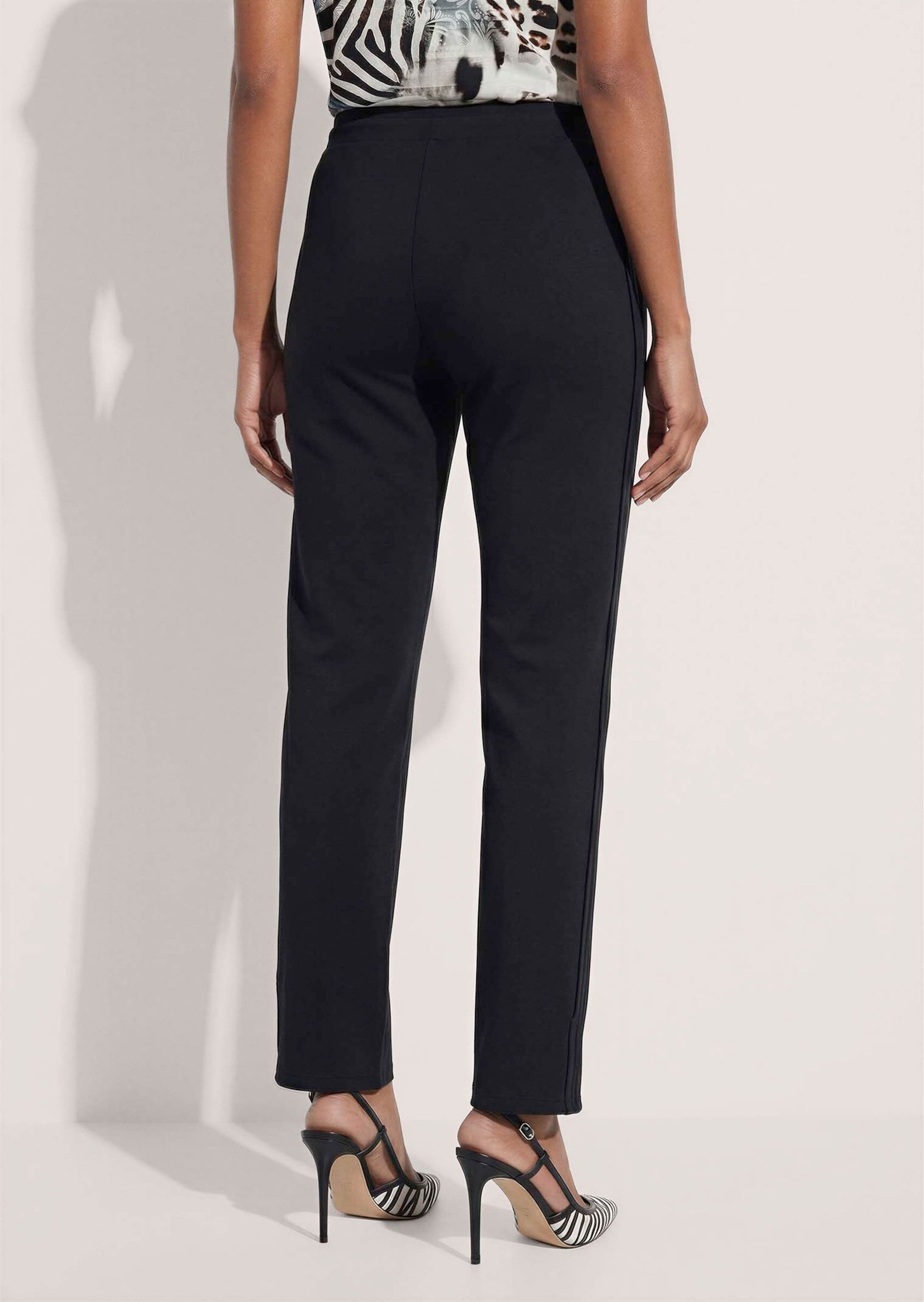 MADELEINE Jerseyhose Barrel-Leg-Hose aus Jersey O-Shape-Silhouette mit elastischem Bund & Eingrifftaschen